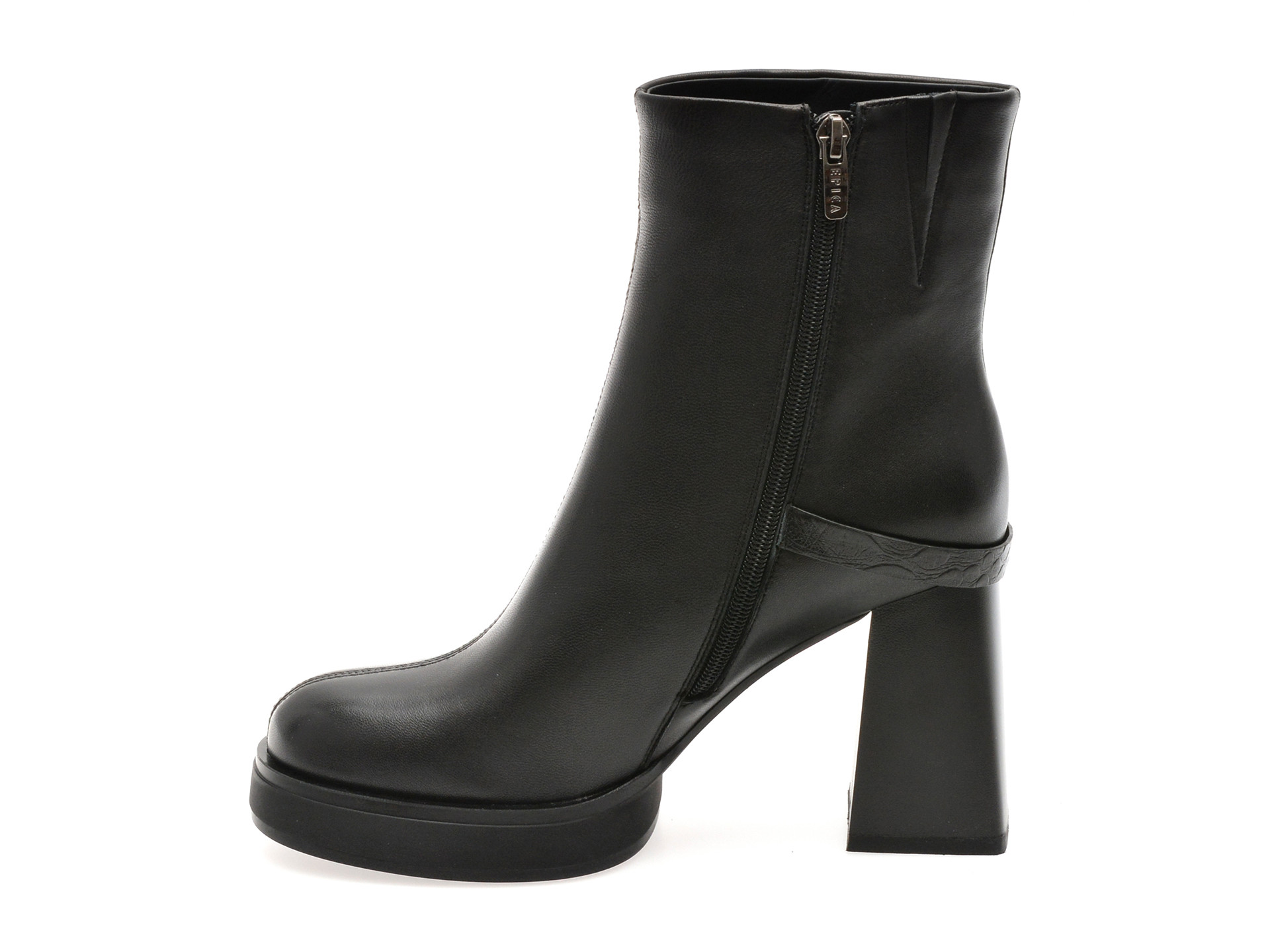 Ghete EPICA negre, 202752, din piele naturala