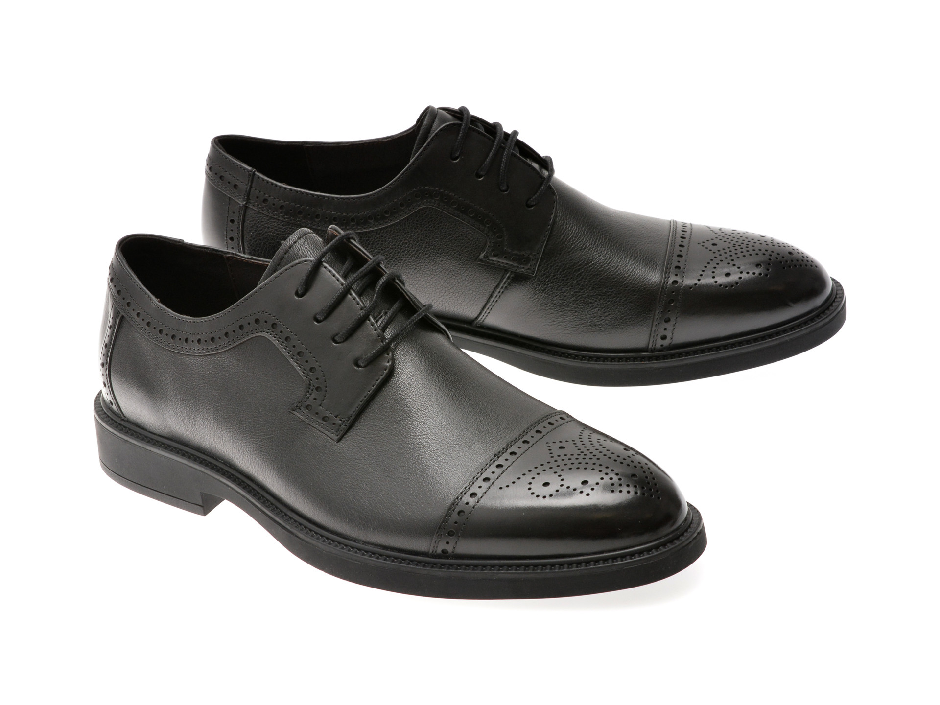 Pantofi eleganti OTTER negri, 30008, din piele naturala