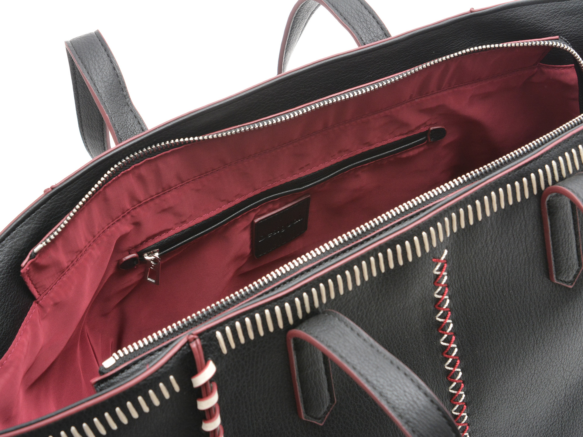 Geanta DESIGUAL neagra, WAXP95, din piele ecologica