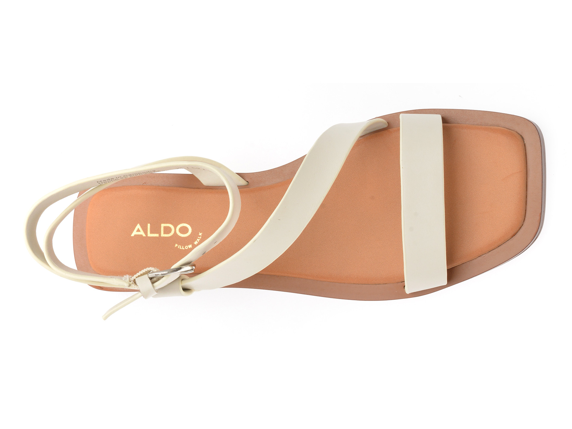 Sandale ALDO albe, GRUGAR 121, din piele naturala