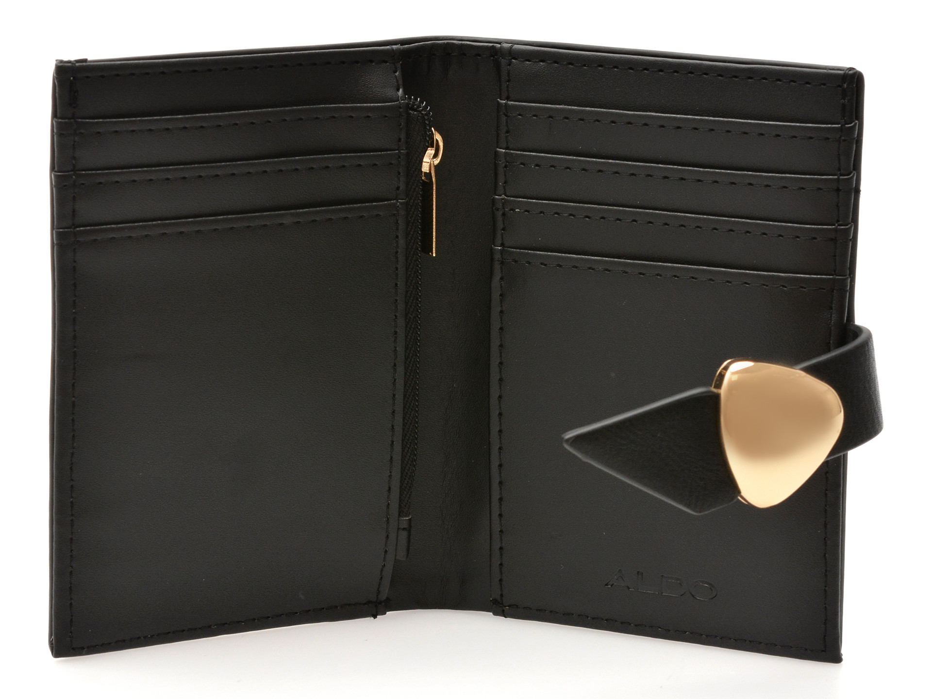 Portofel ALDO alb-negru, VALANAGYN 003, din piele ecologica