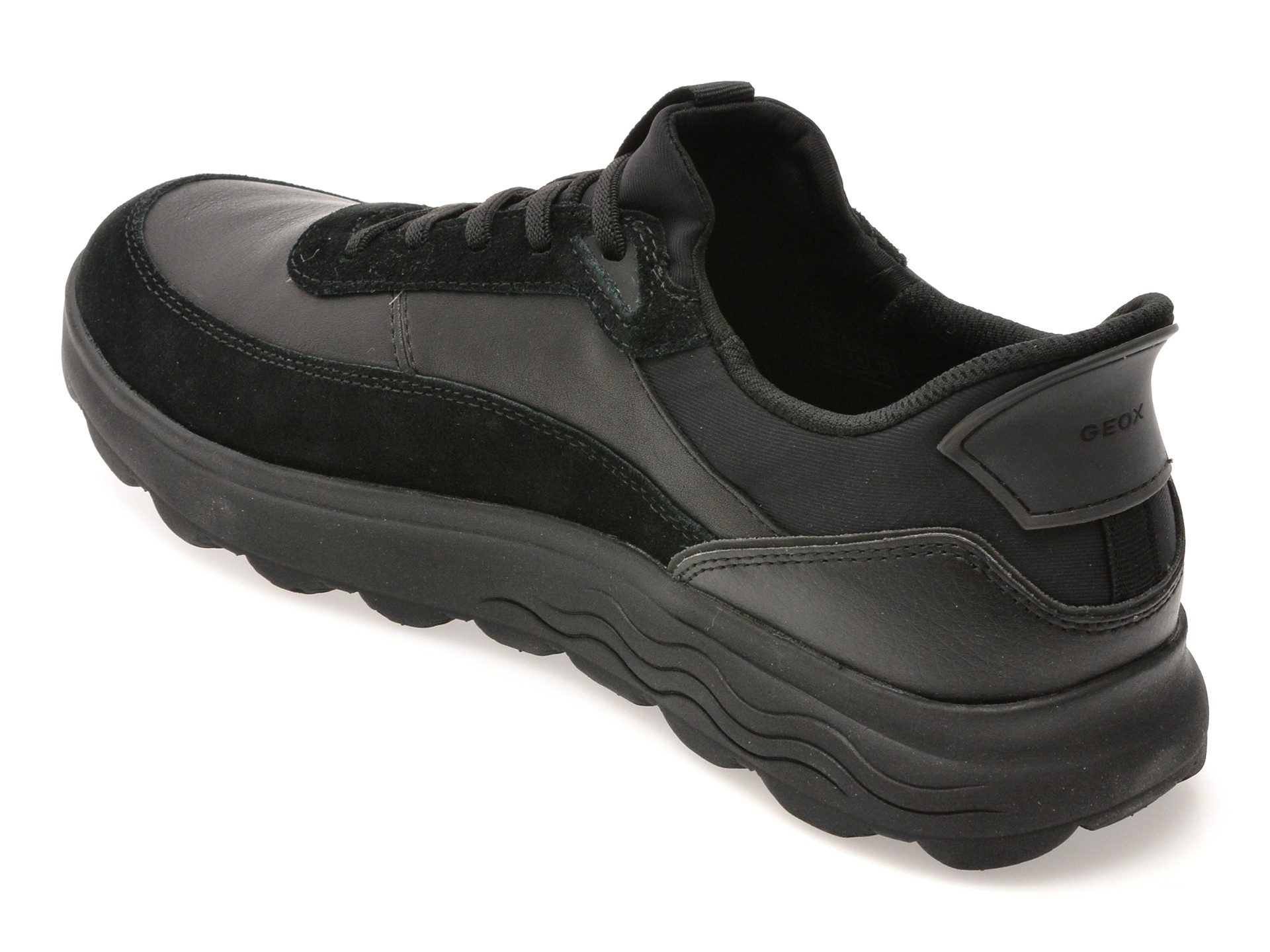 Pantofi sport GEOX negri, U56MPA, din piele naturala