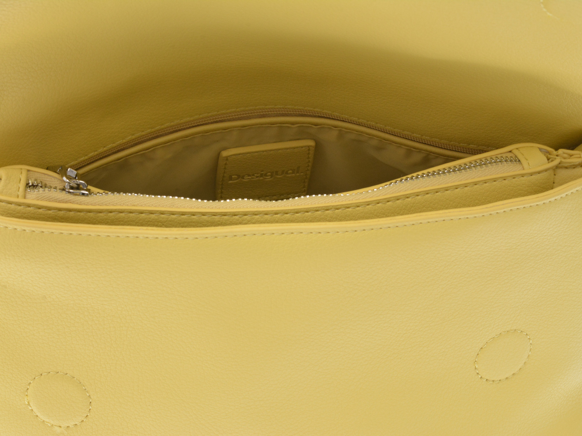 Geanta DESIGUAL galbena, SAXPBB, din piele ecologica
