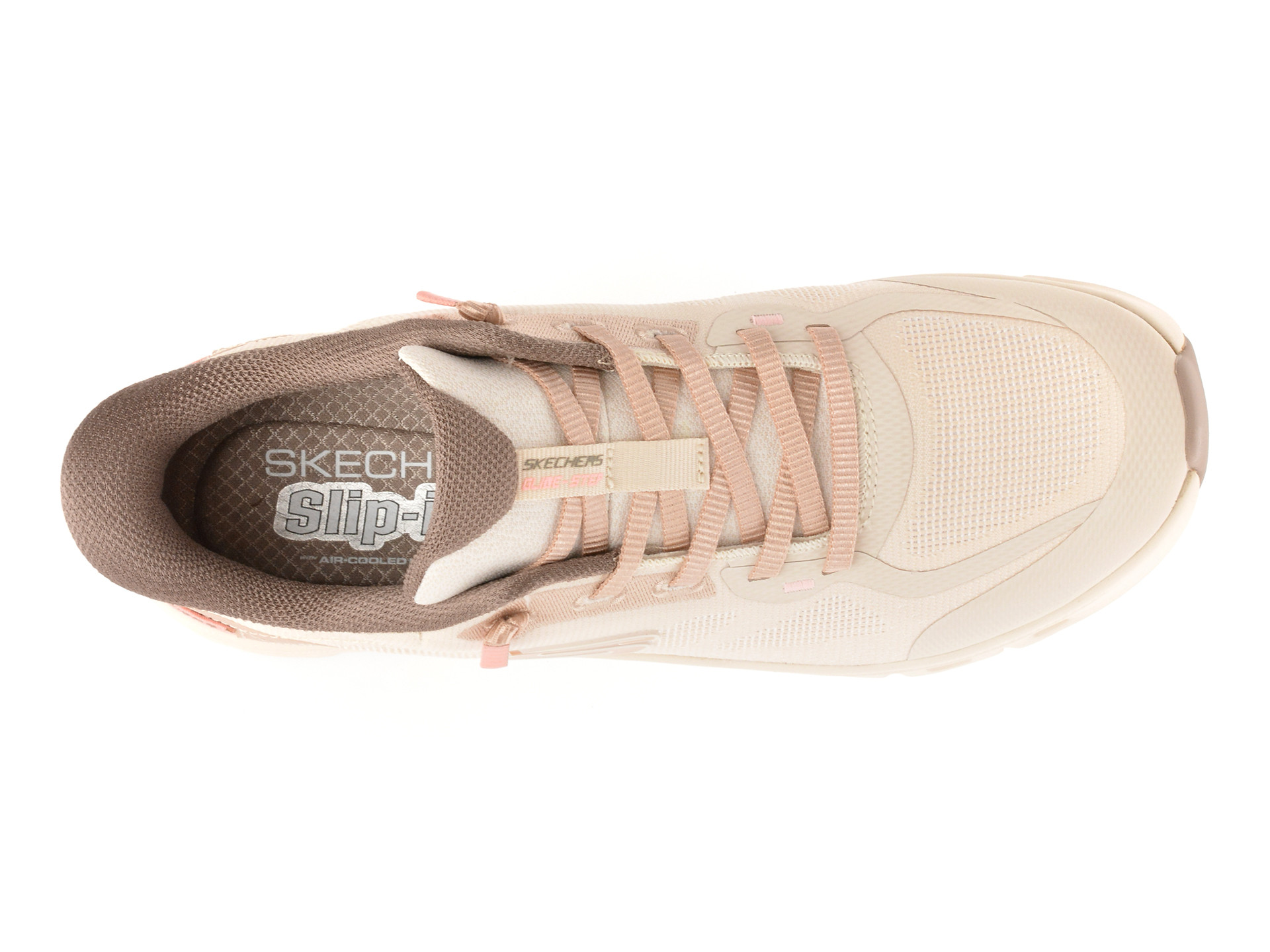 Pantofi sport SKECHERS nude, GLIDE-STEP PRO, din material textil