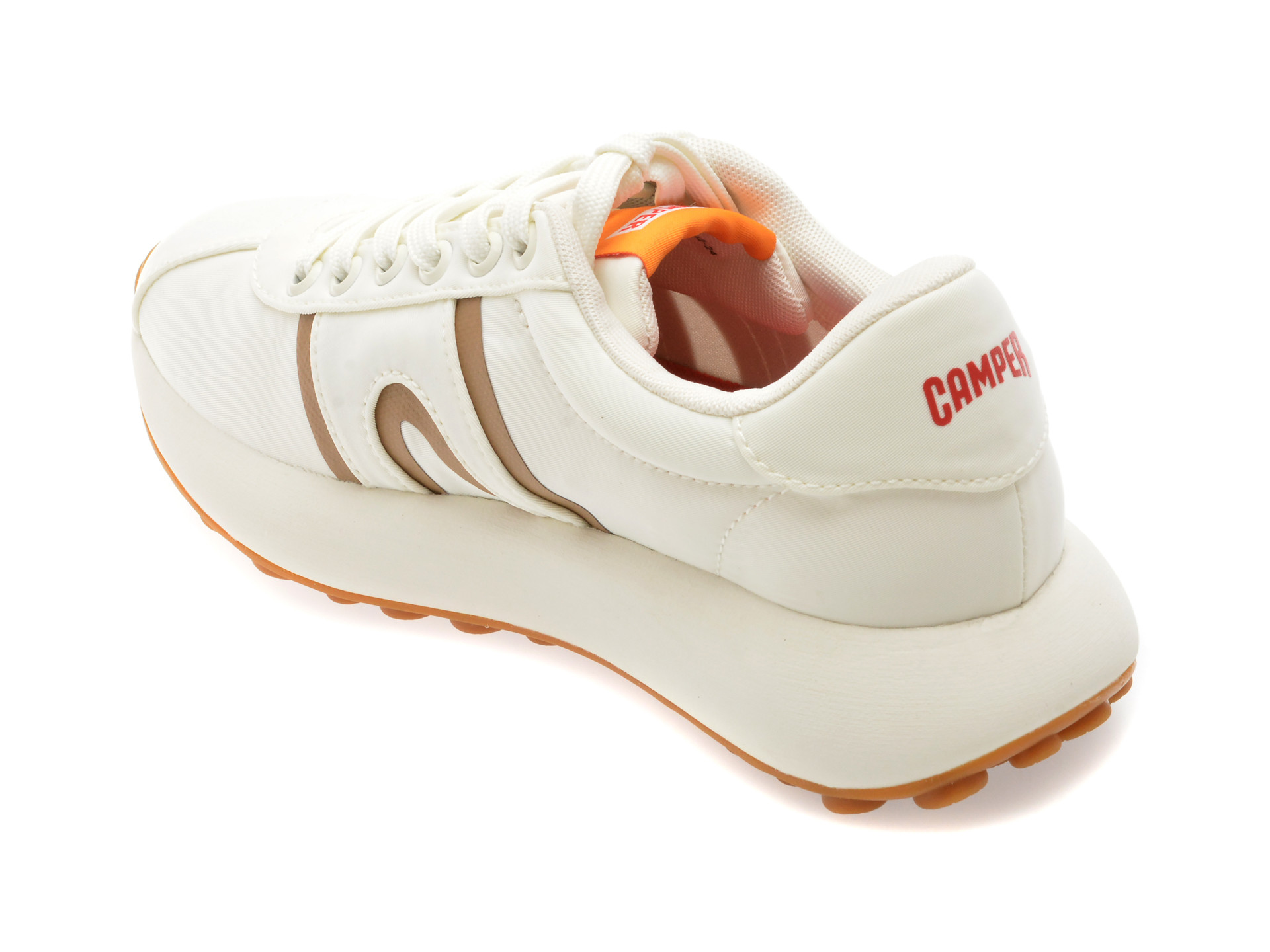 Pantofi sport CAMPER albi, PELOTAS, din material textil