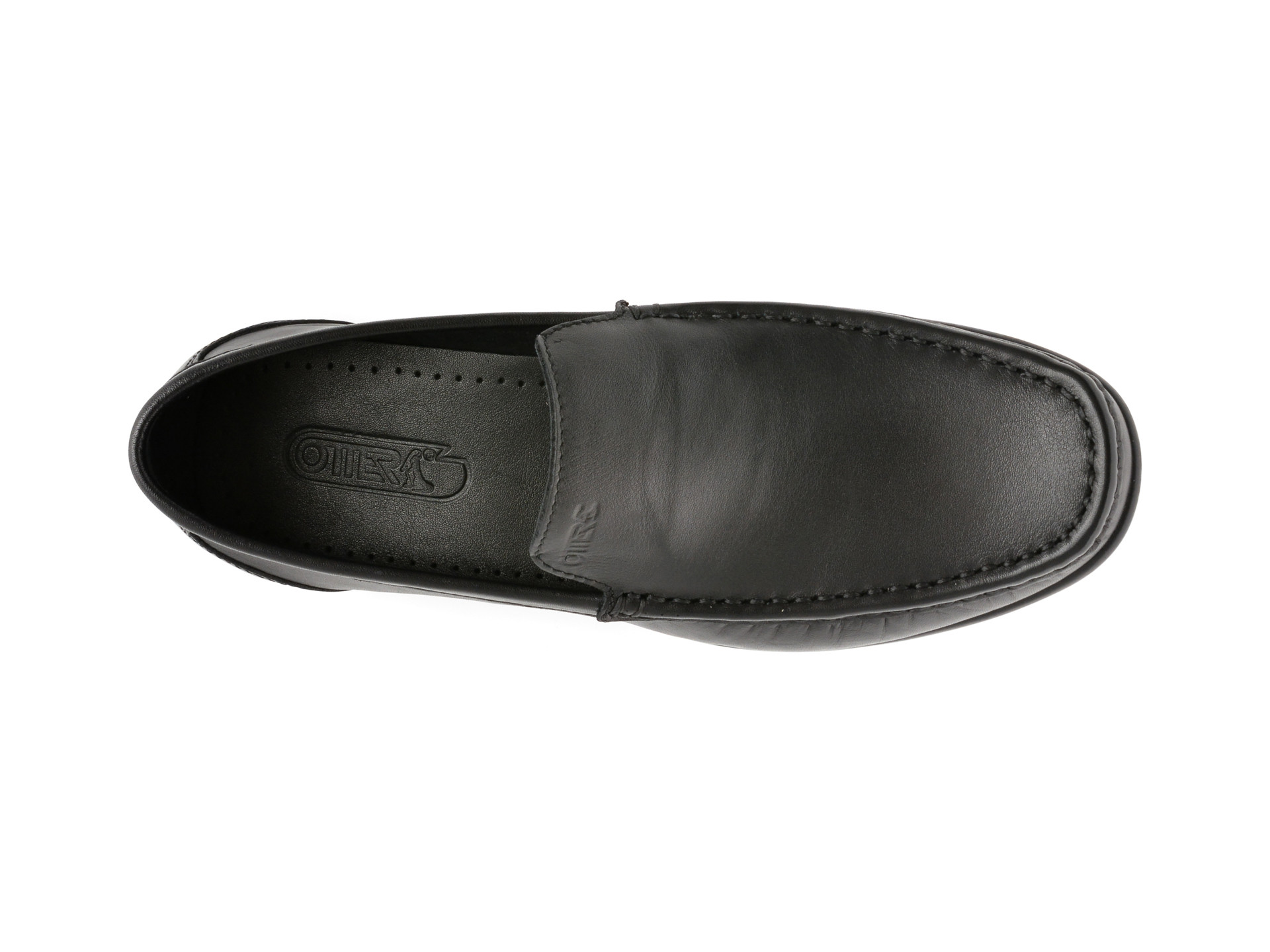 Mocasini OTTER negri, 1749, din piele naturala