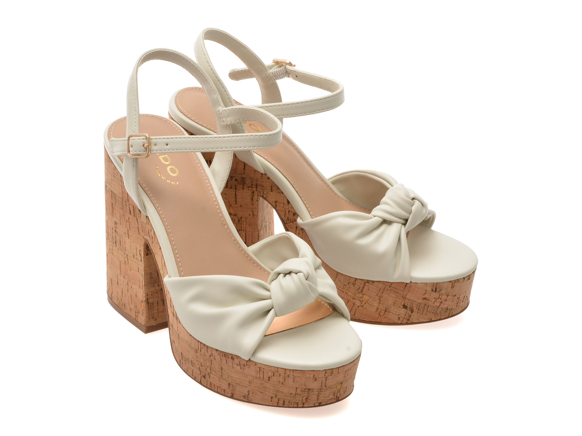 Sandale ALDO albe, ULIALDAN 121, din piele ecologica