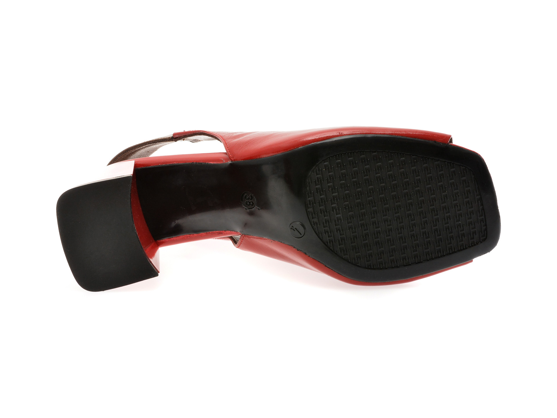 Sandale EPICA rosii, 532258, din piele naturala lacuita