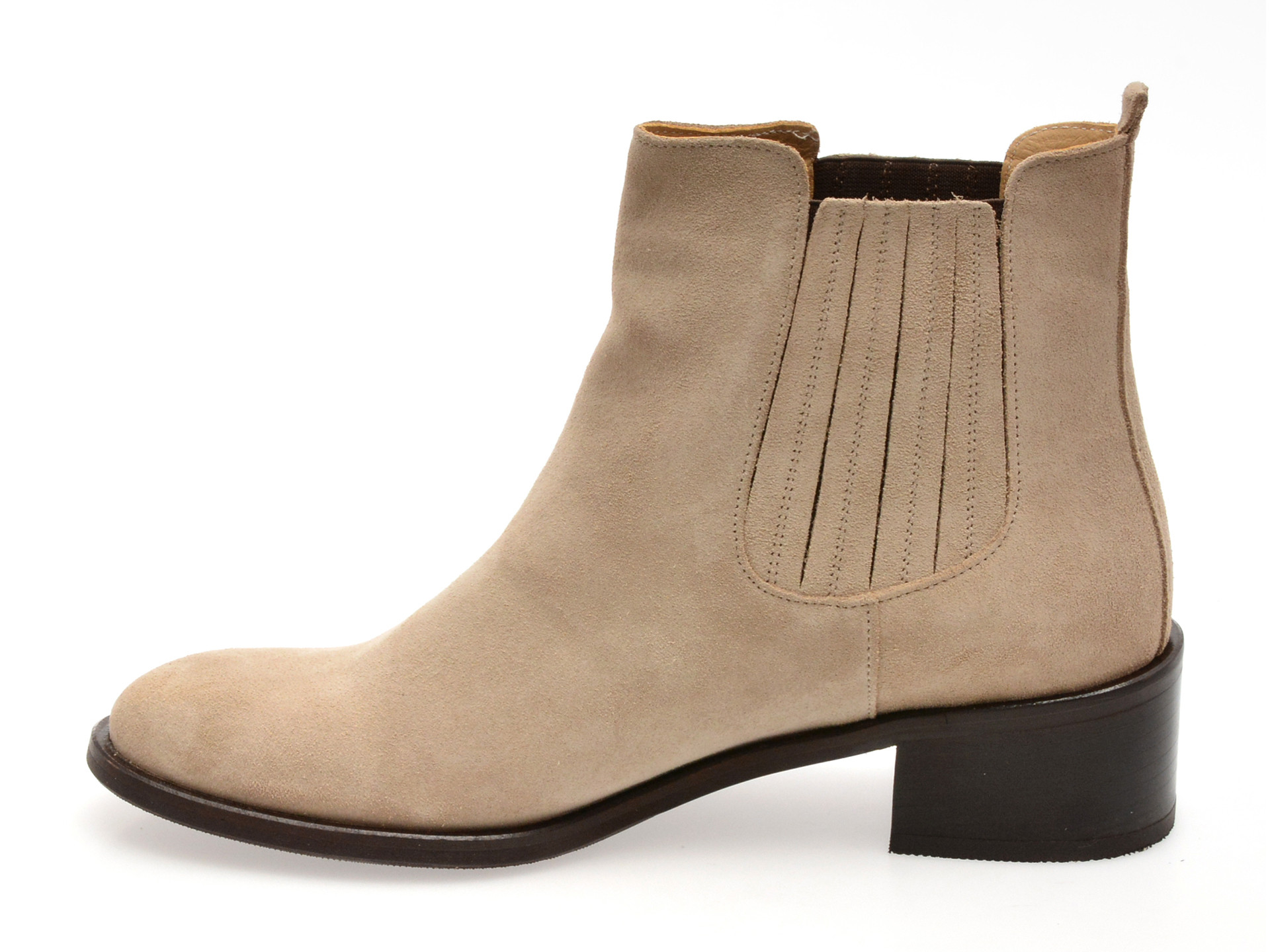 Ghete EPICA bej, 232080, din piele intoarsa