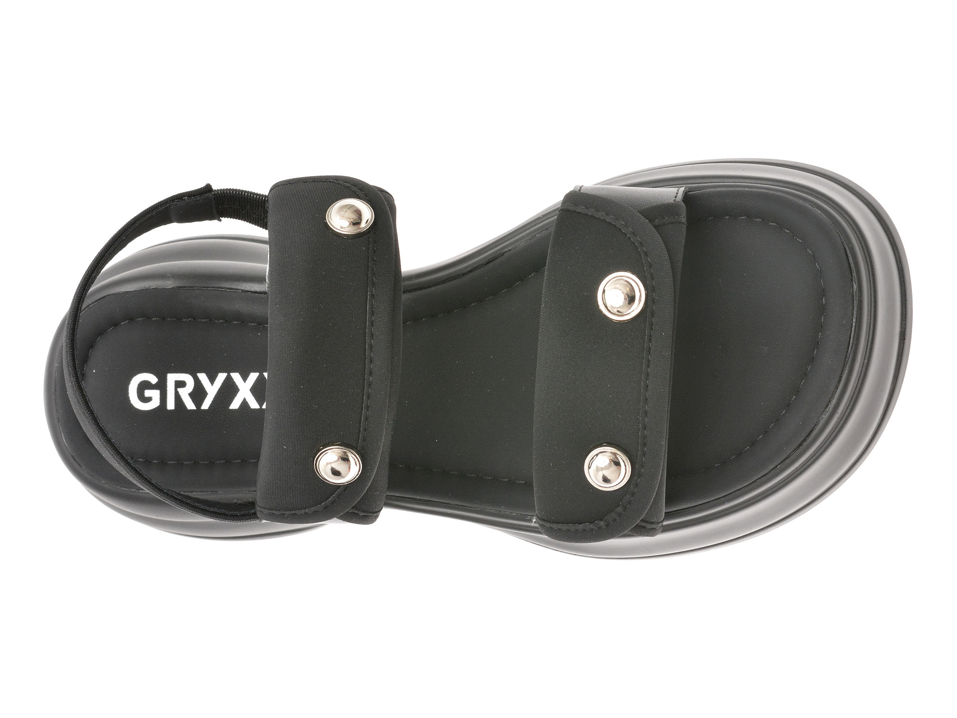 Sandale GRYXX negre, 8862, din material textil