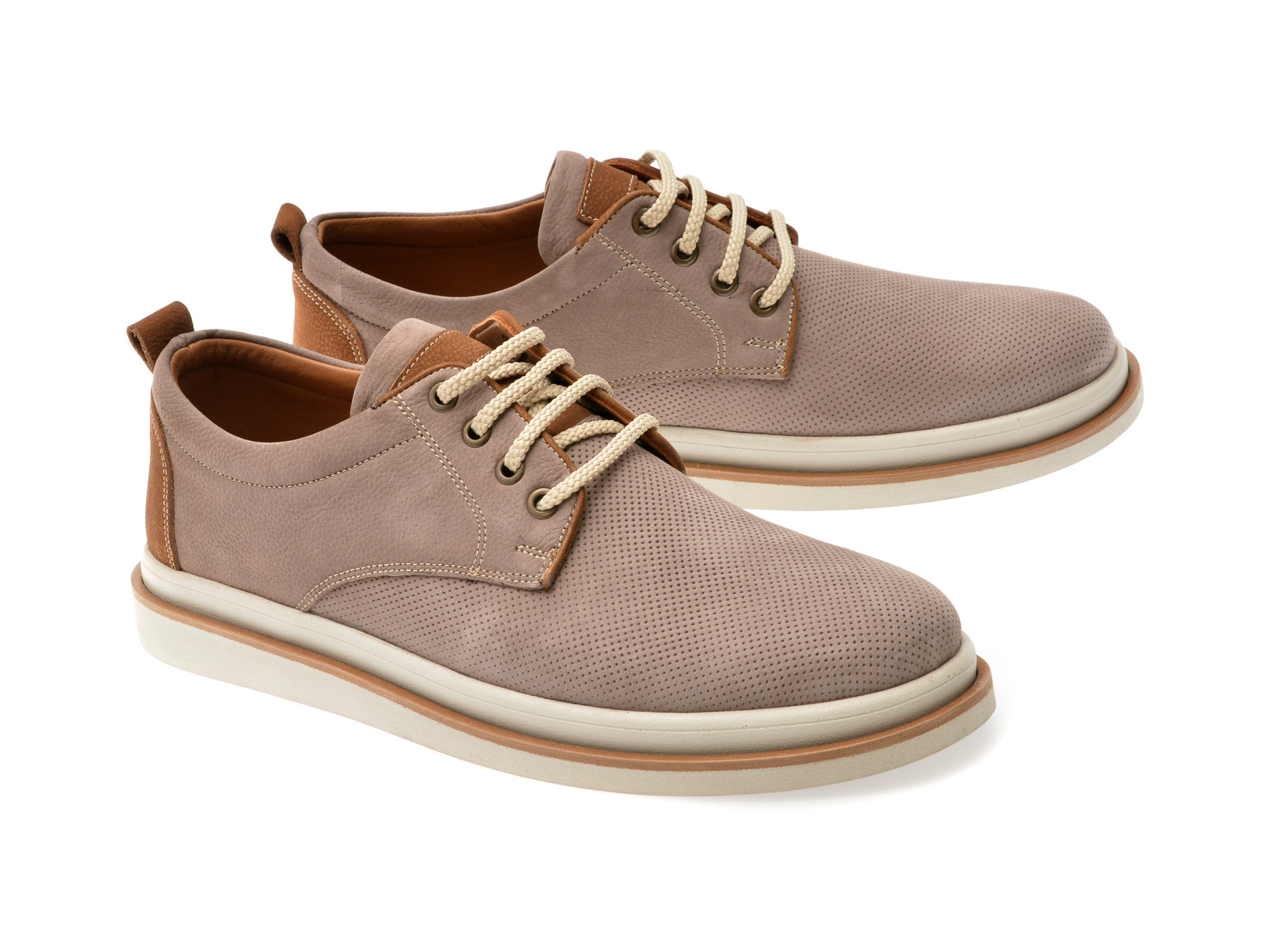 Pantofi OTTER gri, 2131, din nabuc