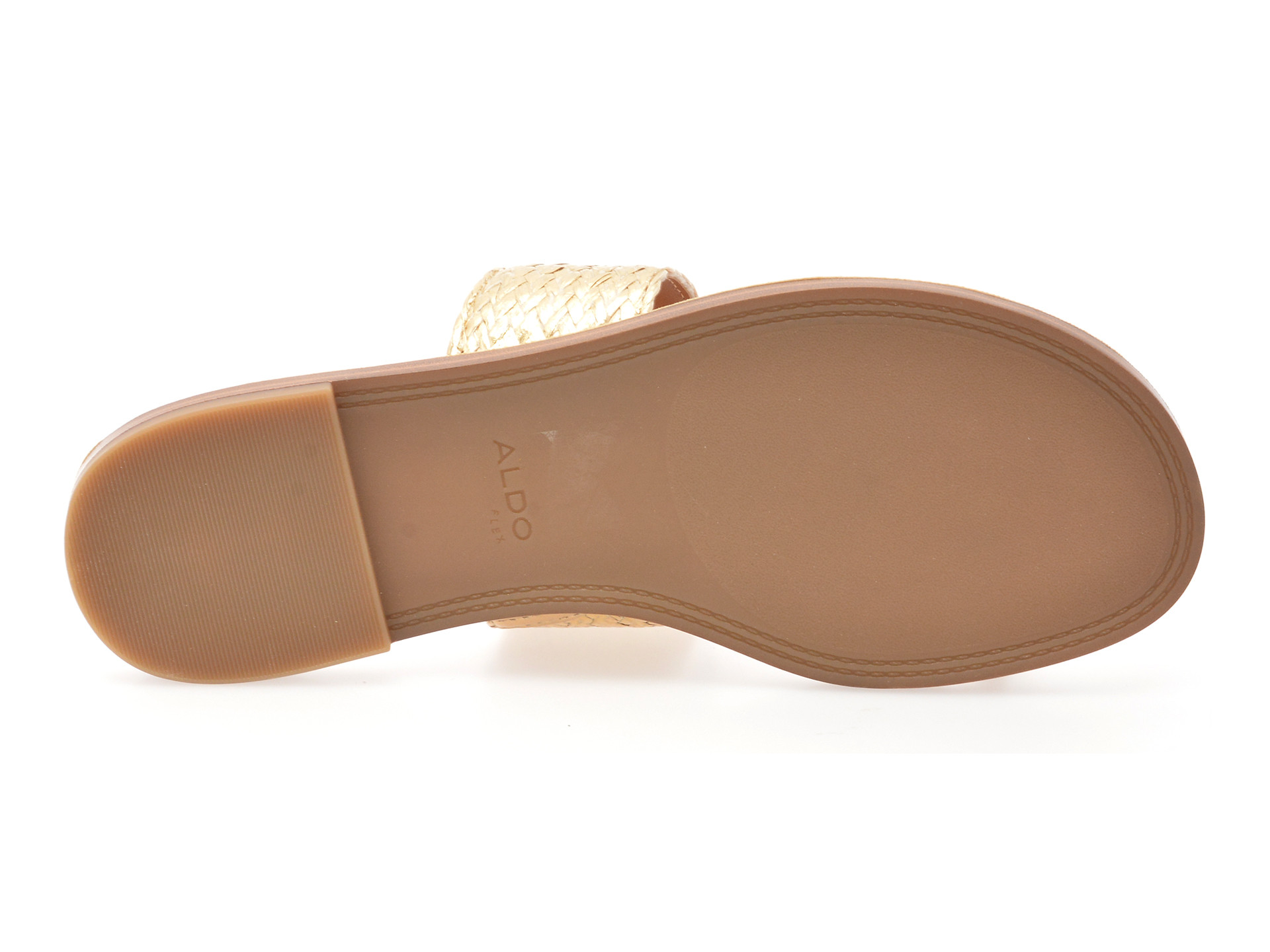 Papuci ALDO aurii, BEACH WALK 711, din piele ecologica