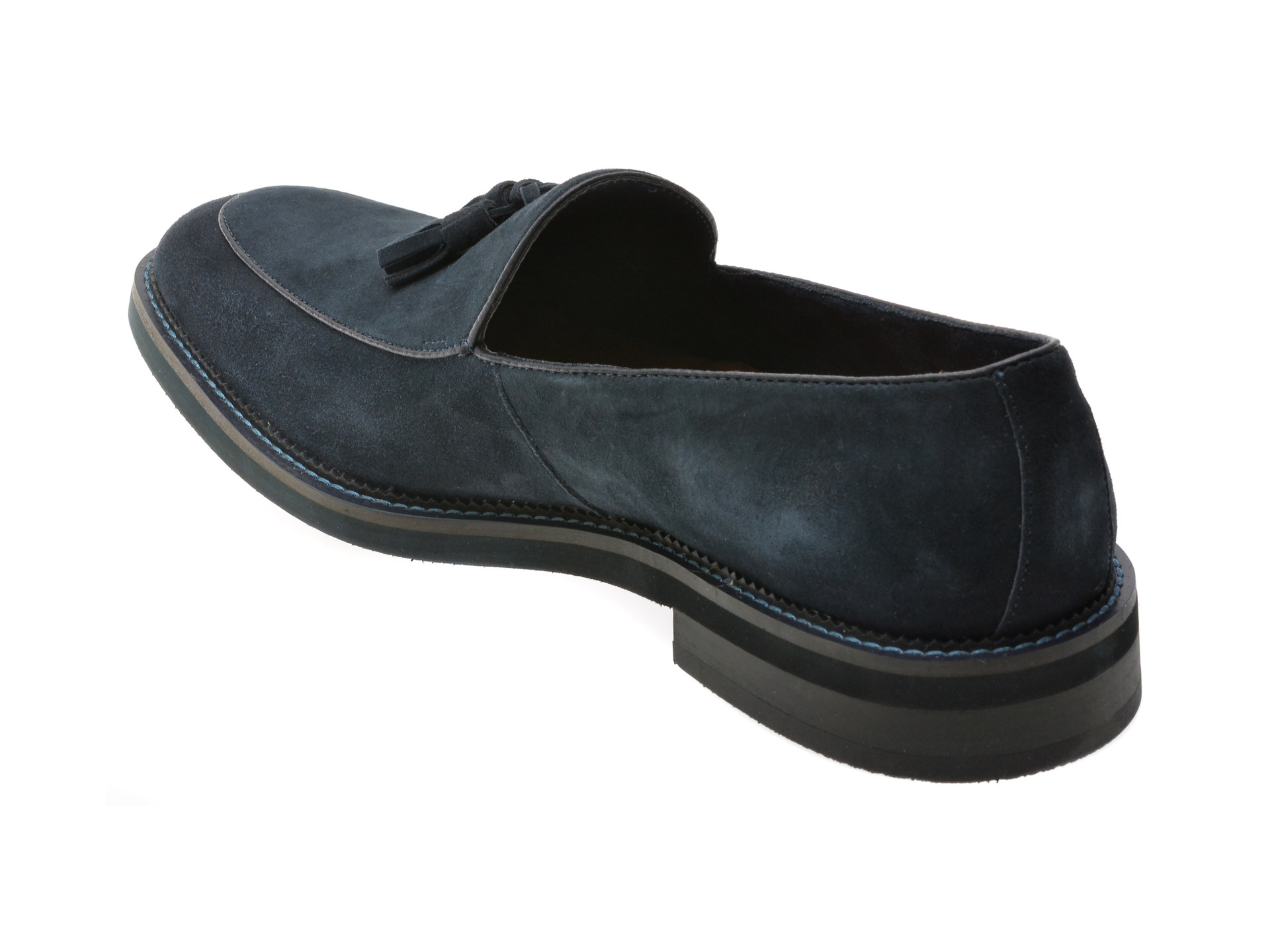 Mocasini eleganti ALDO bleumarin, PORTOS 410, din piele intoarsa