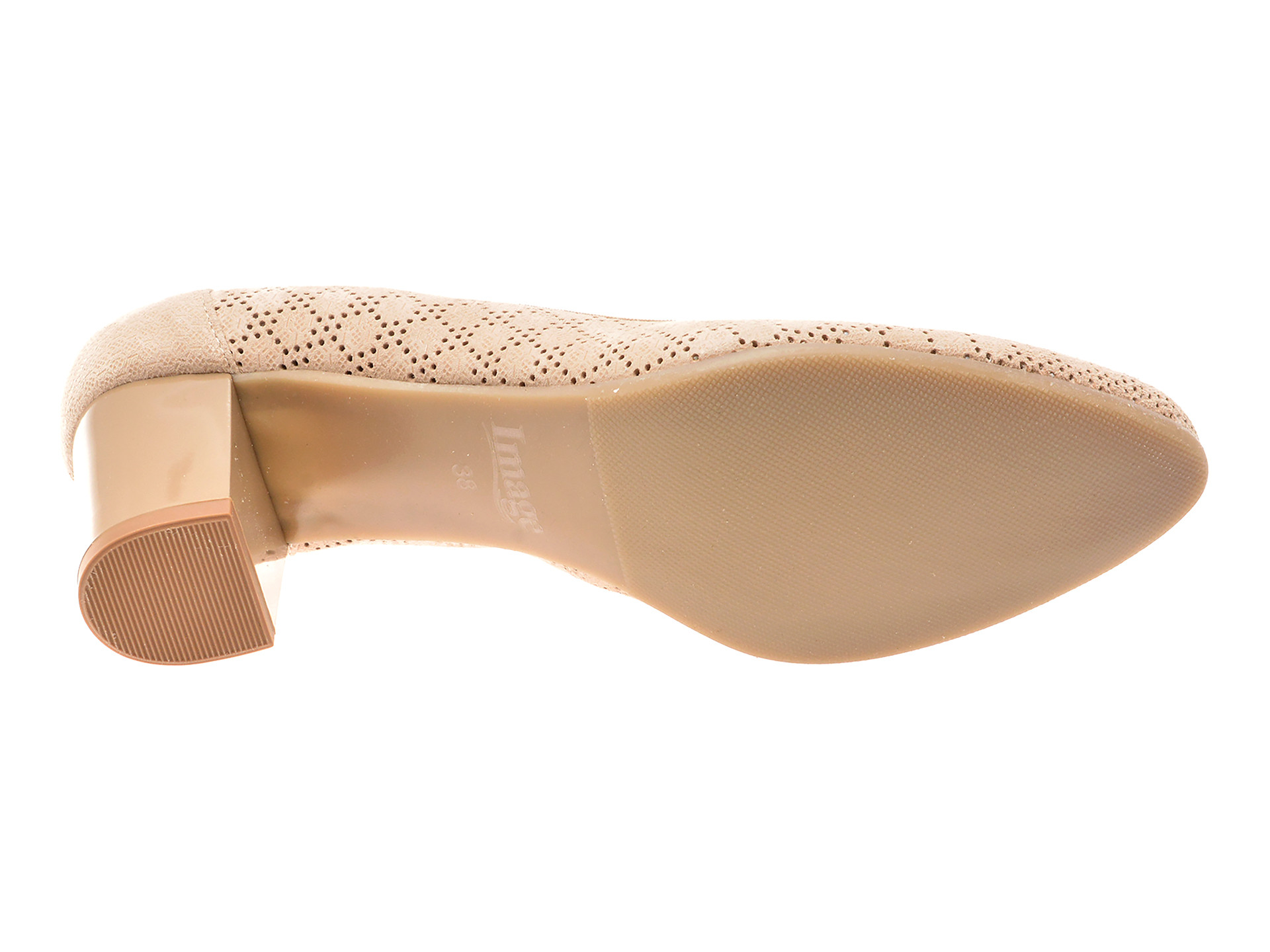 Pantofi IMAGE bej, 6743, din piele naturala