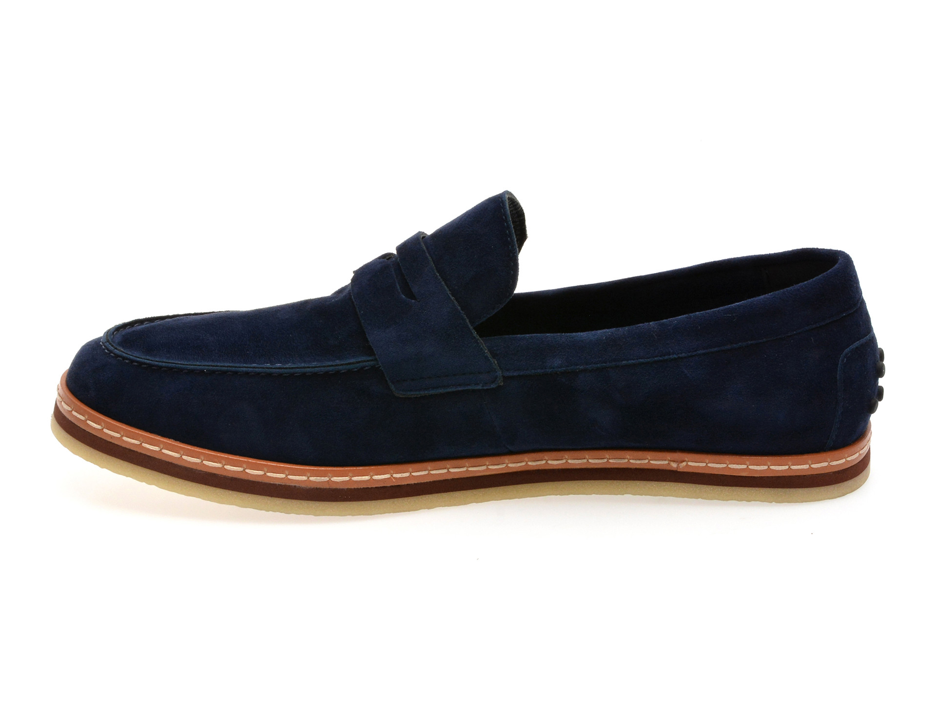 Mocasini eleganti EPICA bleumarin, QA820G, din piele intoarsa