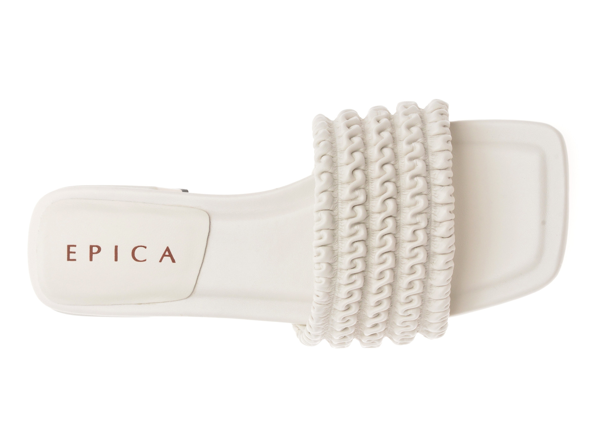 Papuci EPICA albi, 2750, din piele ecologica