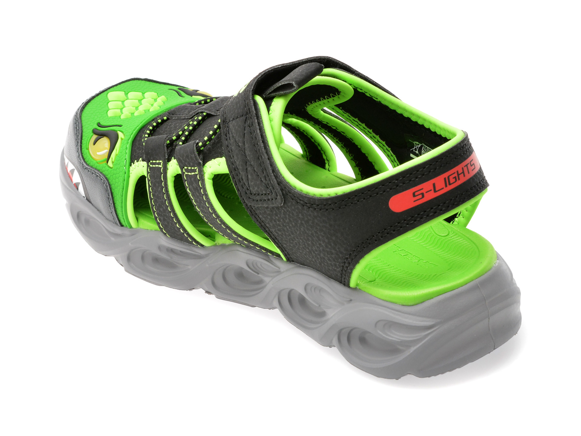 Pantofi sport SKECHERS negri, THERMO-SPLASH, din piele ecologica