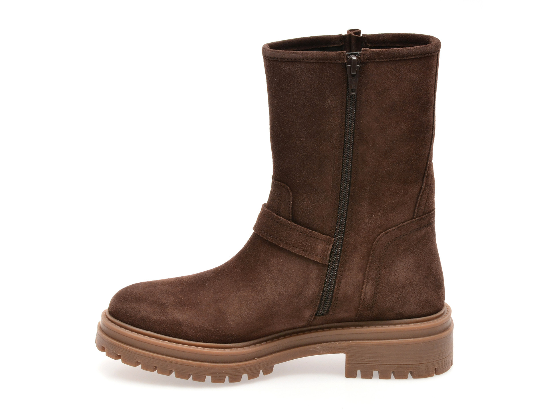 Ghete GEOX maro, D56HRD, din piele intoarsa