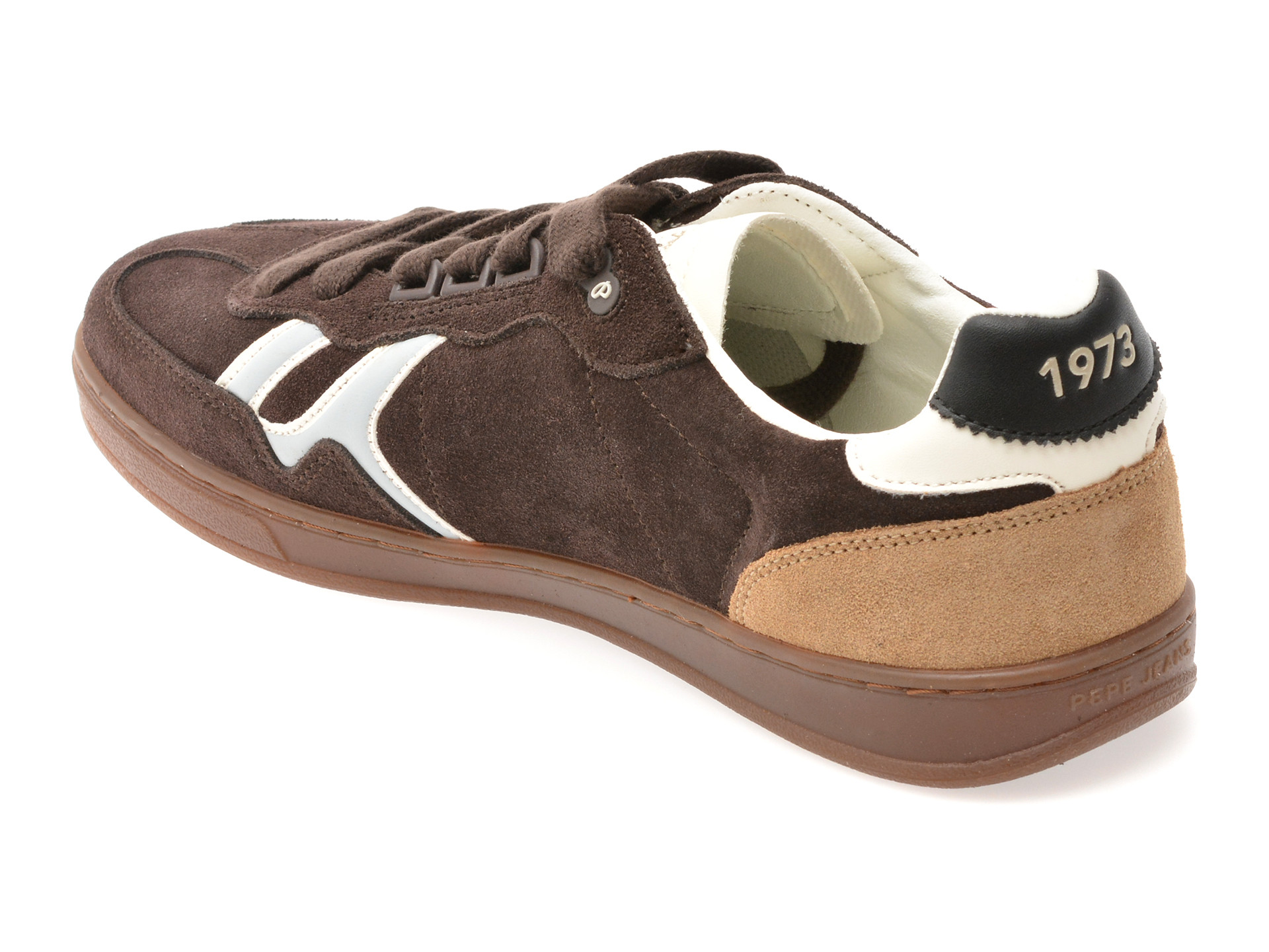 Pantofi sport PEPE JEANS maro, MS00009, din piele intoarsa
