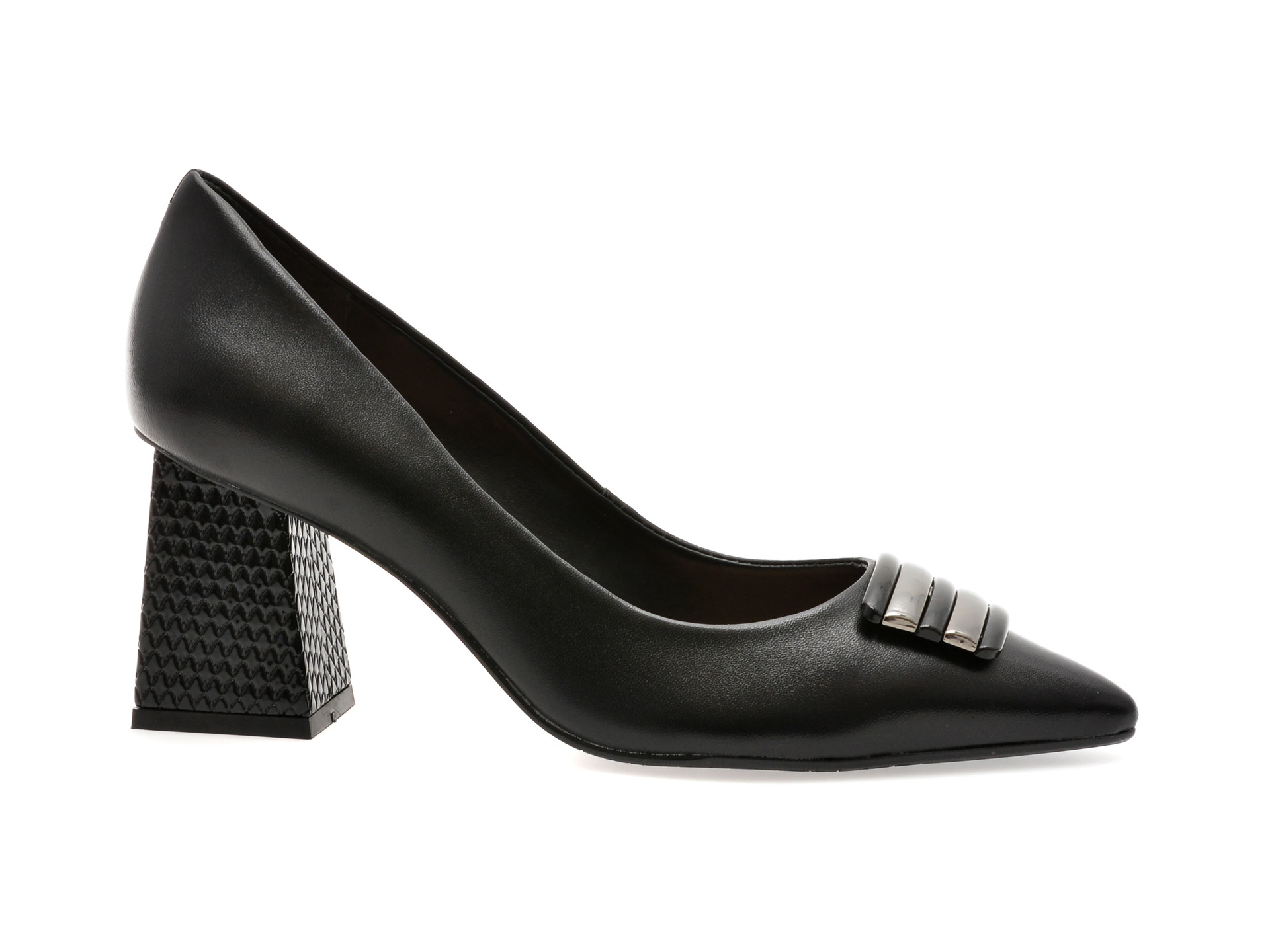 Pantofi EPICA negri, 1131665, din piele naturala lacuita