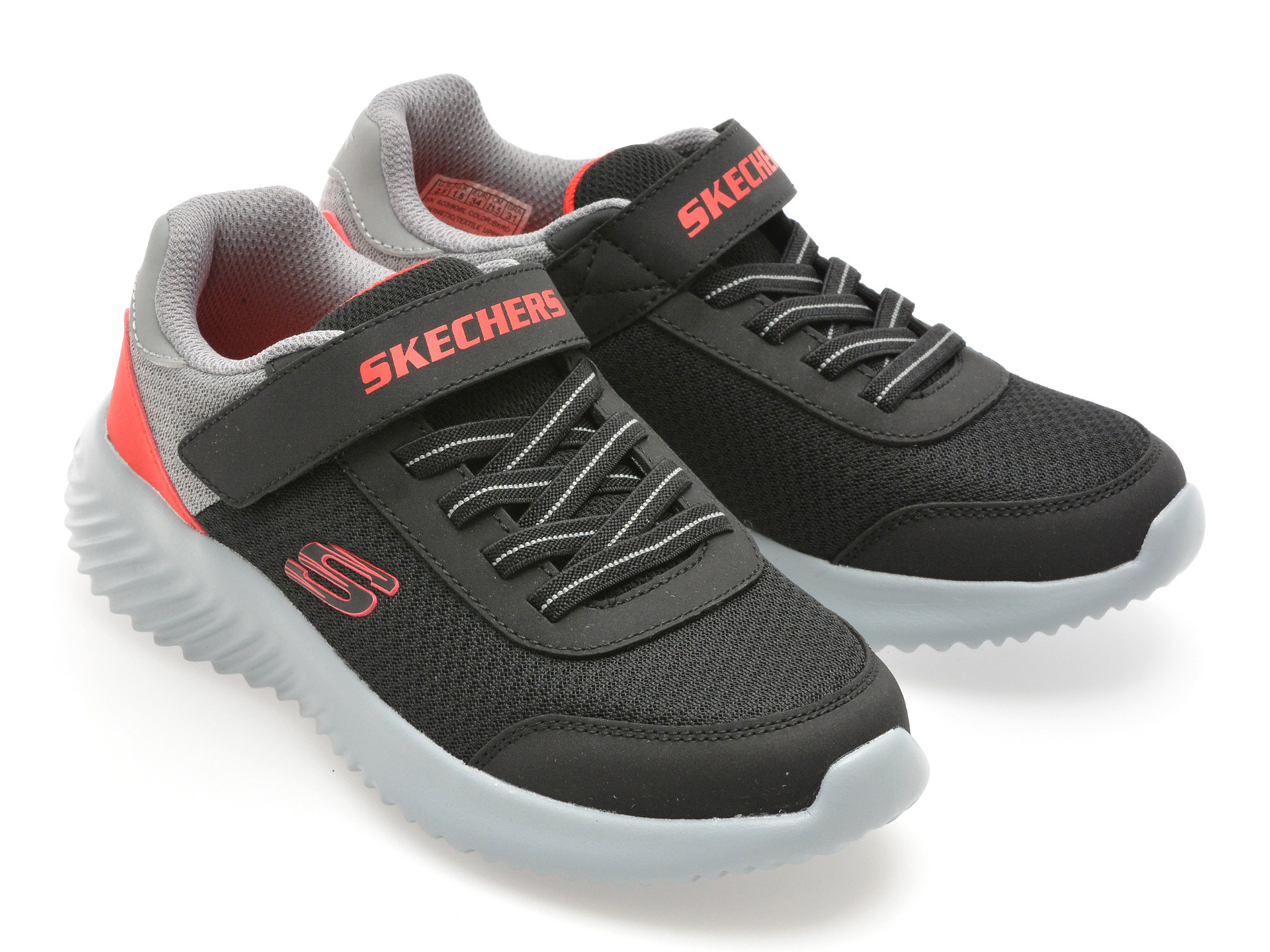 Pantofi sport SKECHERS negri, BOUNDER, din material textil