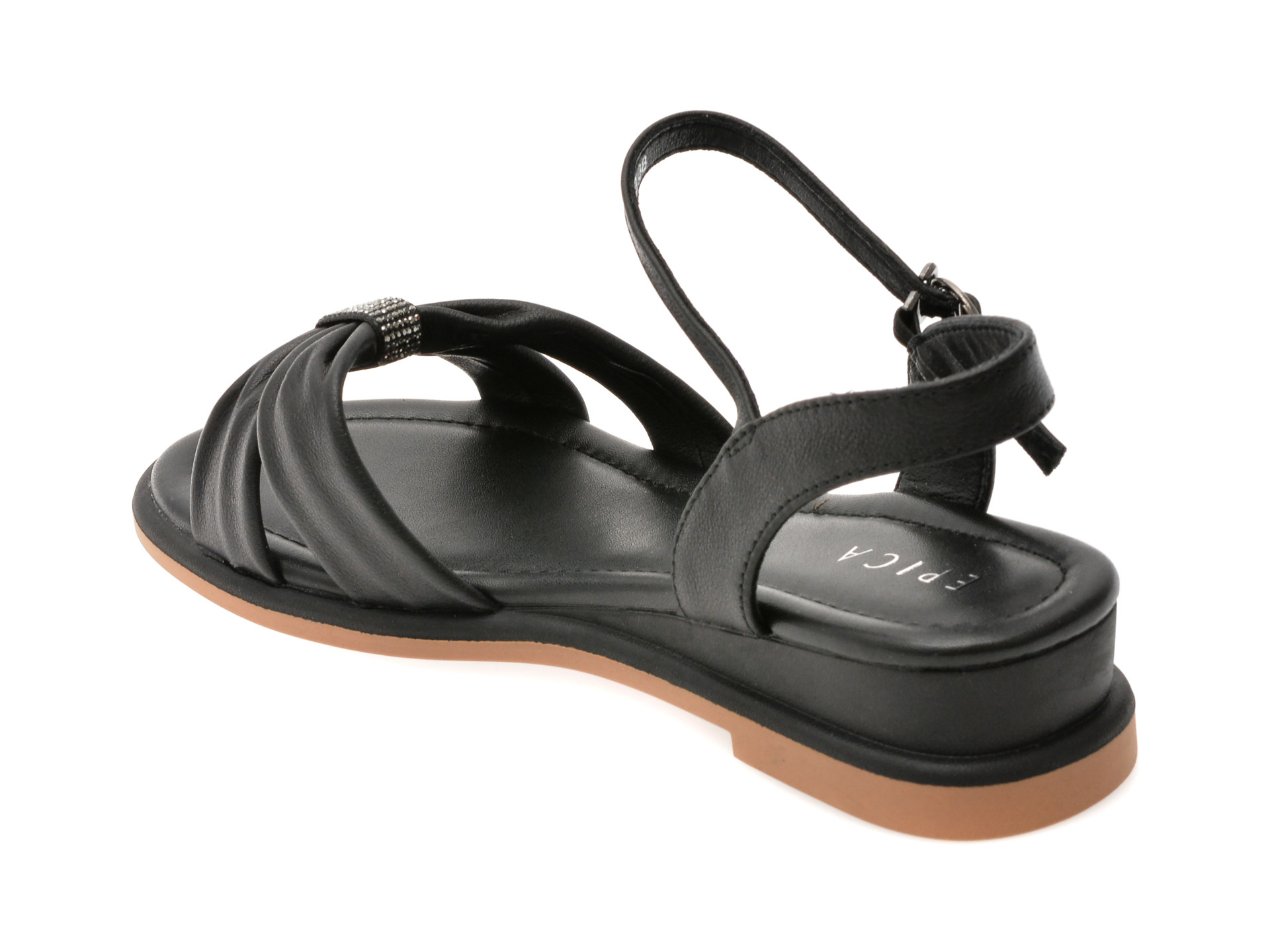 Sandale EPICA negre, 1367H11, din piele naturala