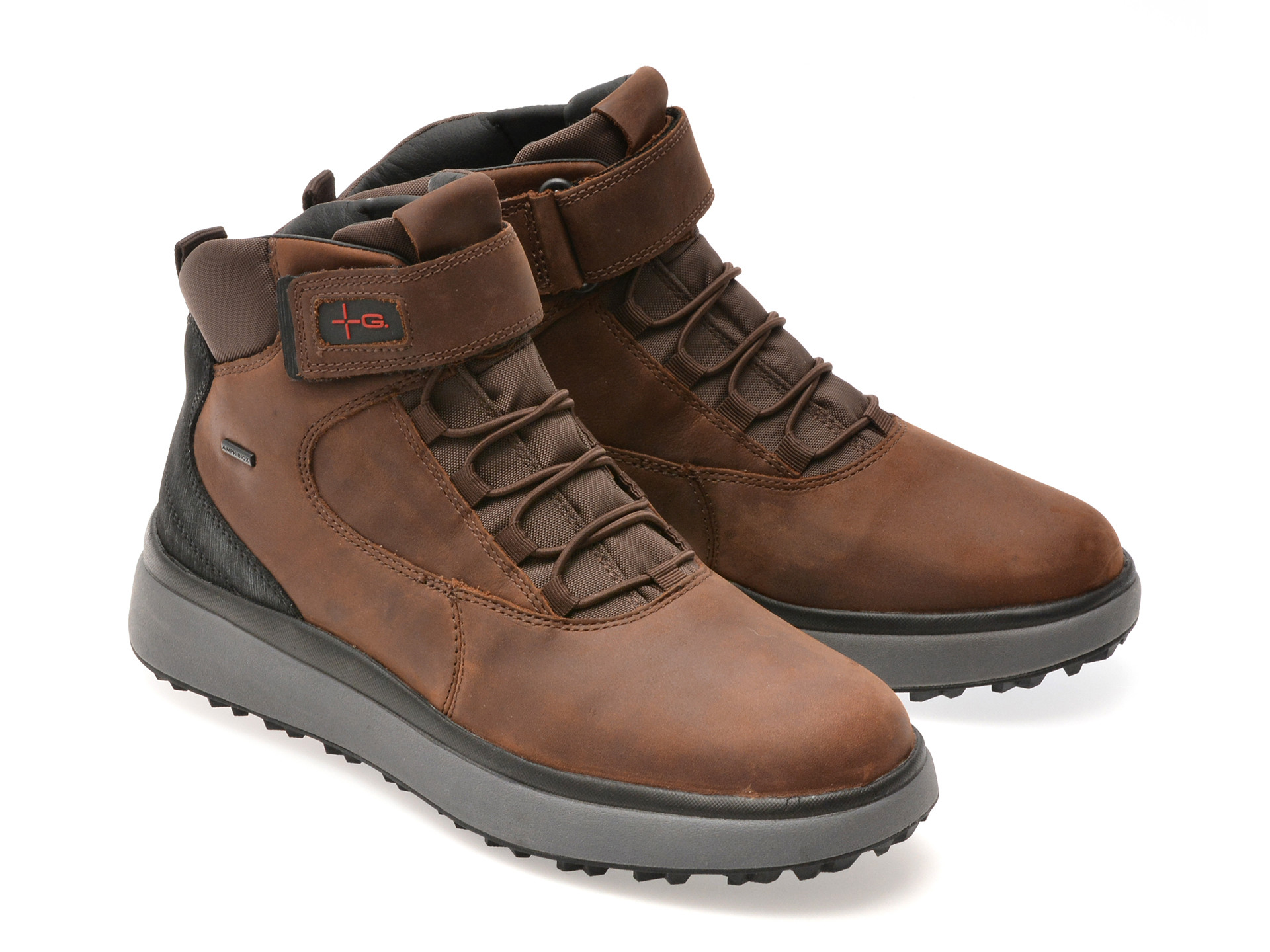 Ghete GEOX maro, U56FZC, din piele naturala