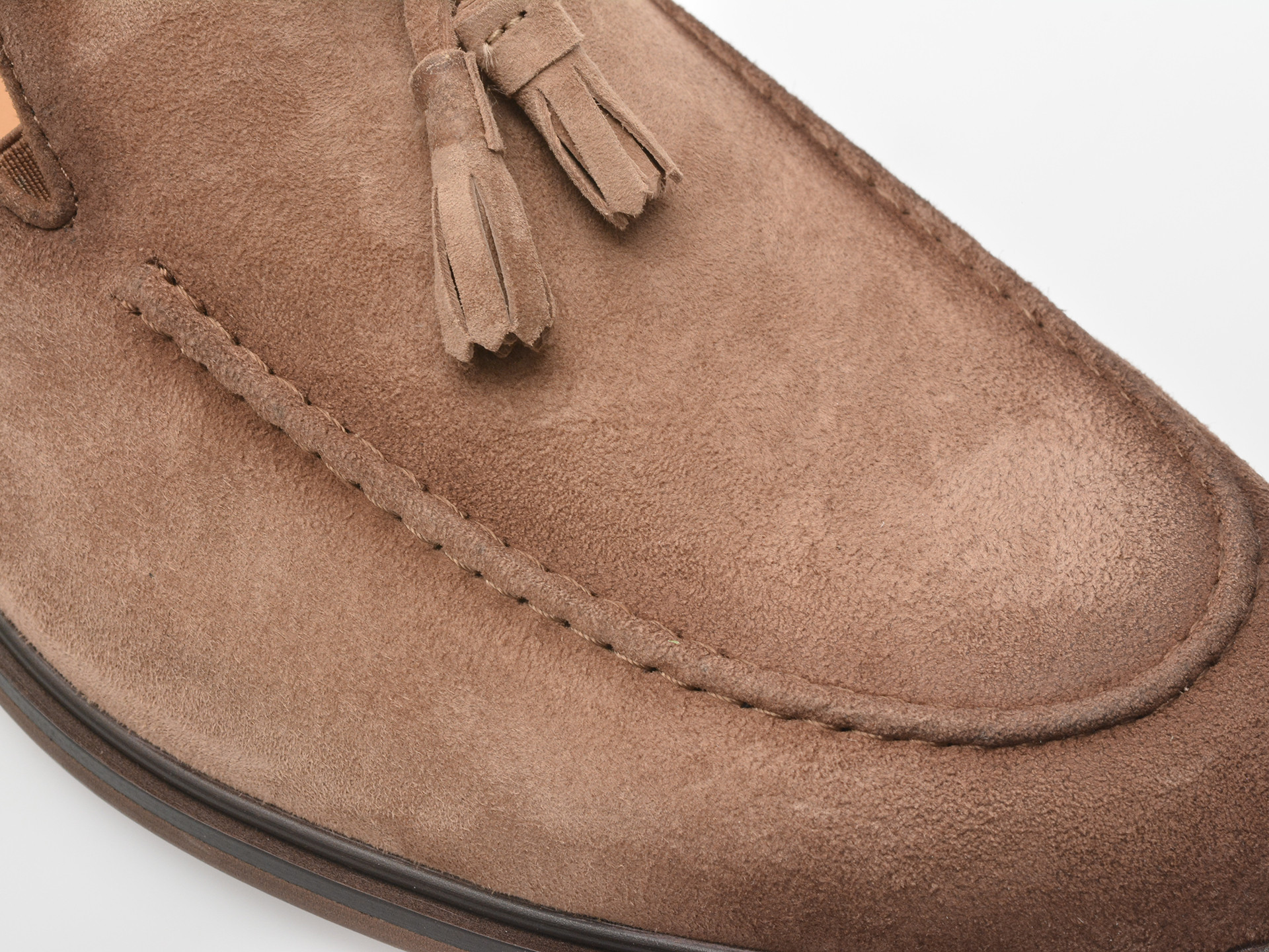 Mocasini eleganti EPICA gri, J8365, din piele intoarsa