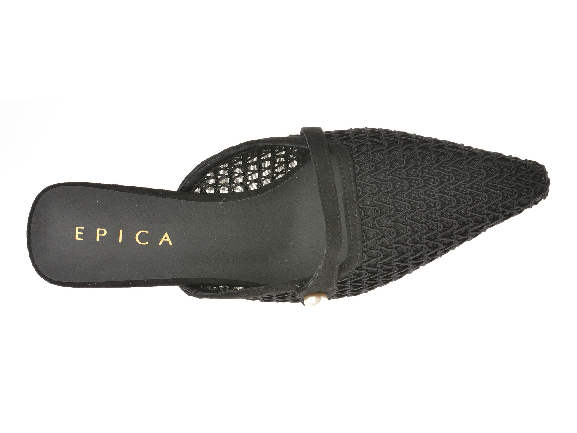 Pantofi eleganti EPICA negri, 26Q2118, din material textil