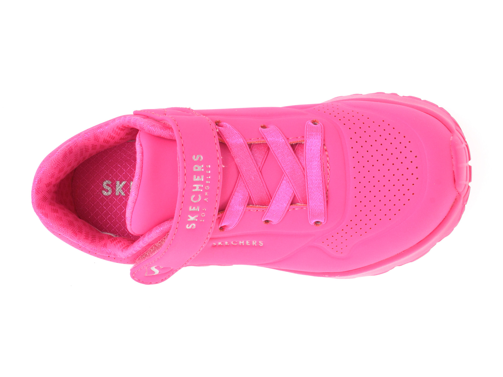 Pantofi sport SKECHERS roz, UNO LITE, din piele ecologica