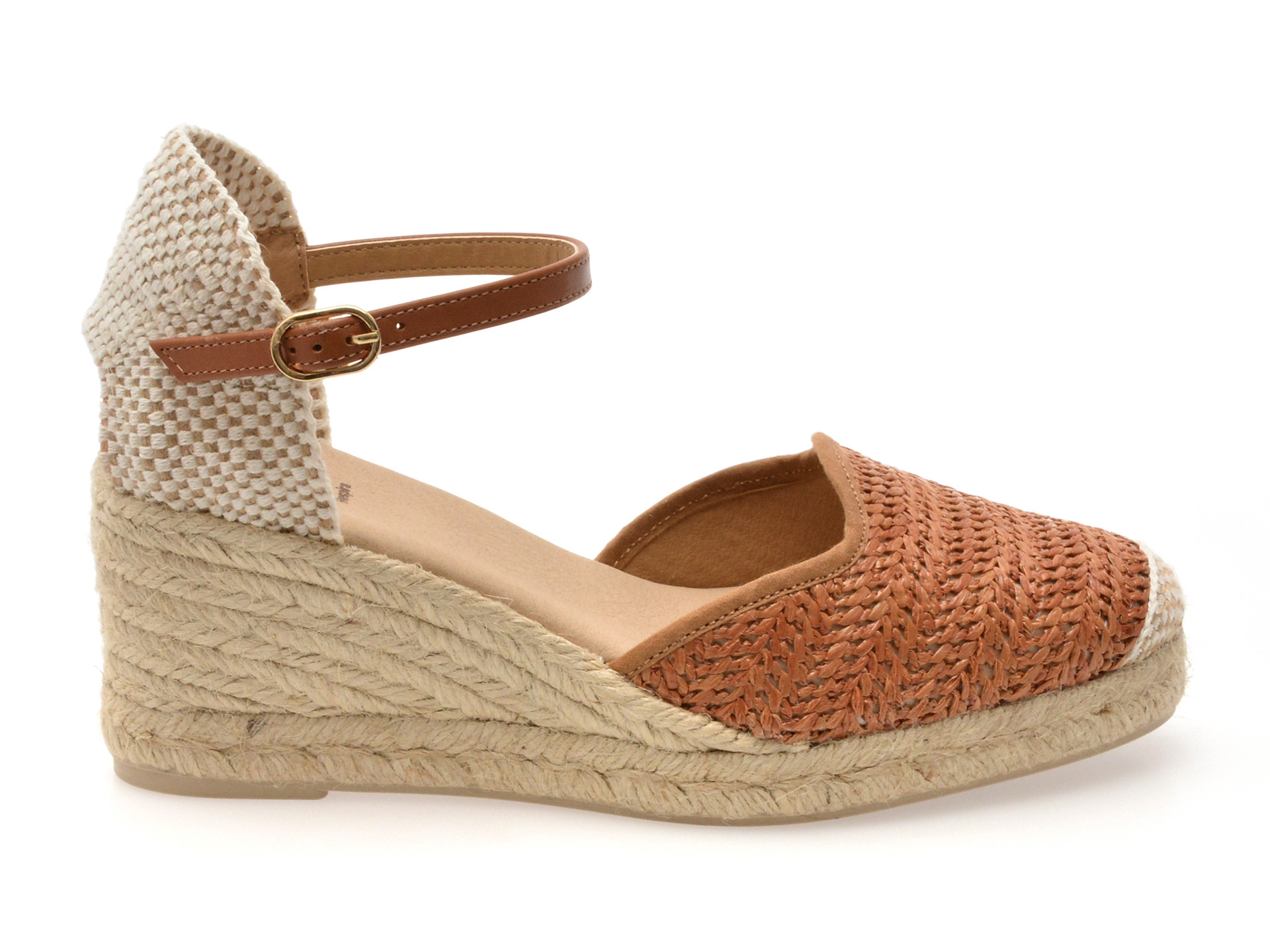 Sandale GEOX maro, D55NGE, din material textil