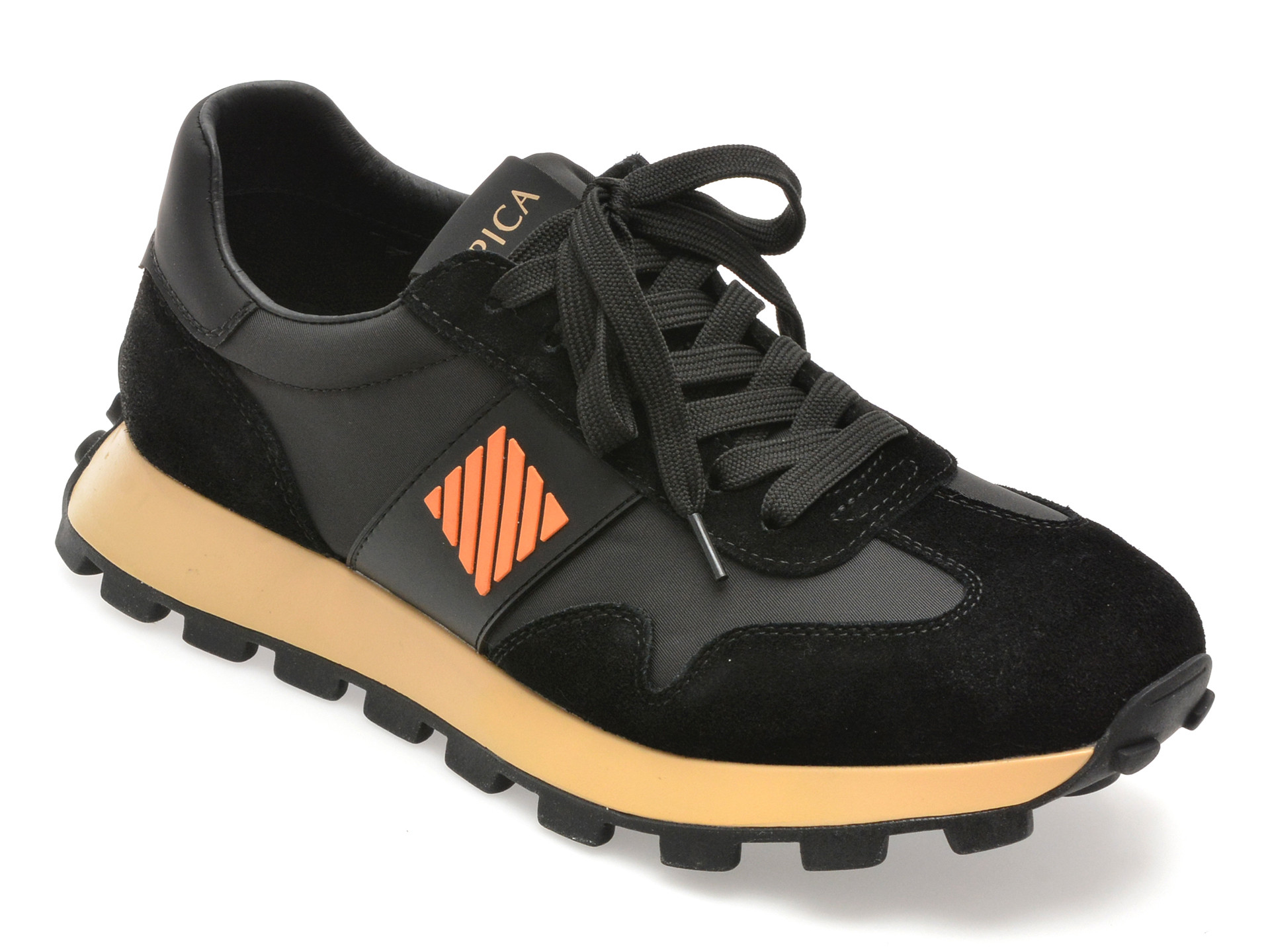 Pantofi sport EPICA negri, 110016, din material textil