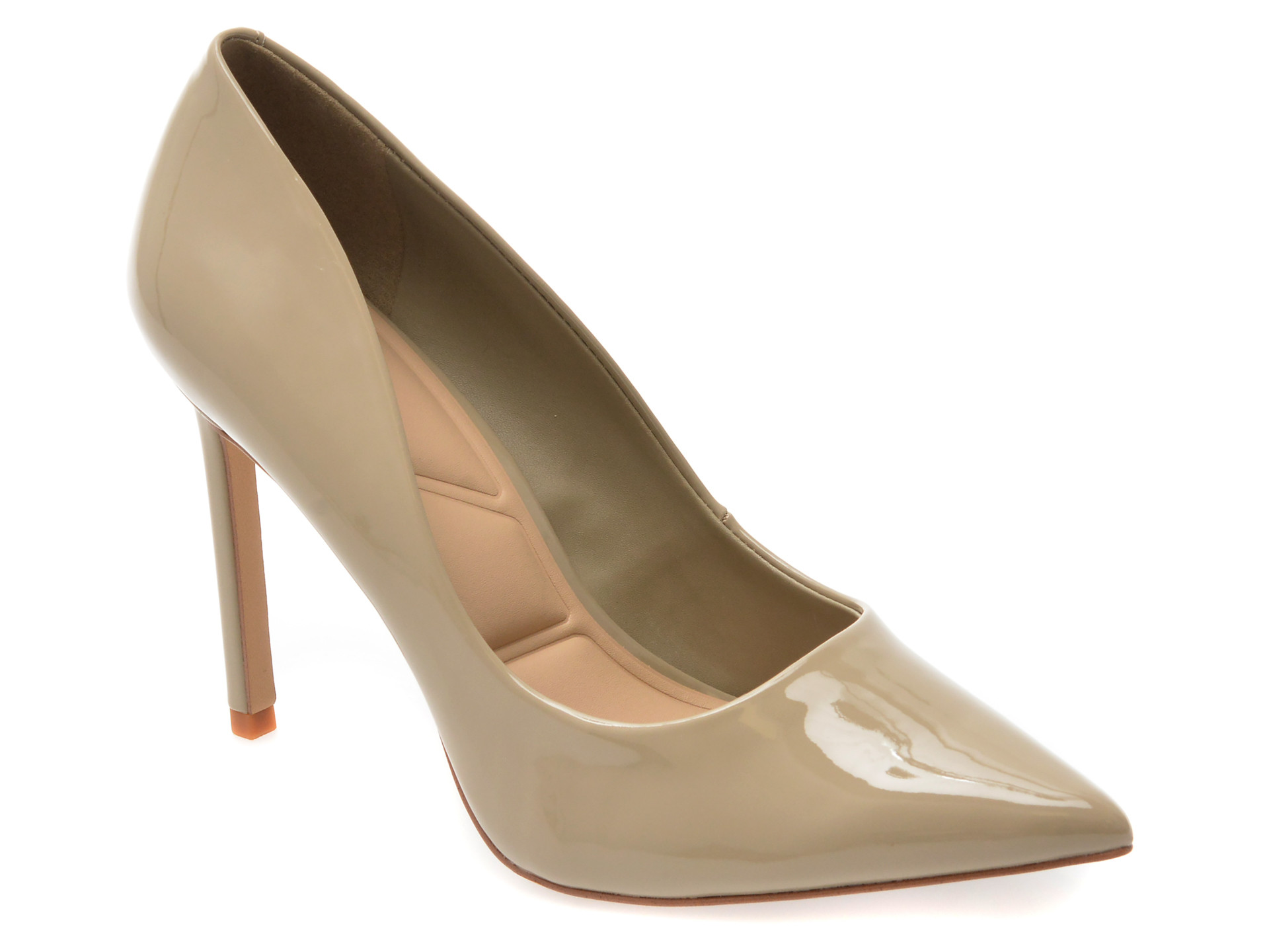 Pantofi eleganti ALDO gri, STESSY 2.0, din piele ecologica lacuita