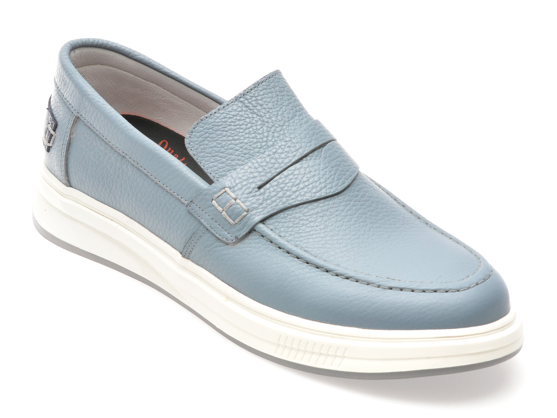 Mocasini eleganti OTTER albastri, 3751, din piele naturala