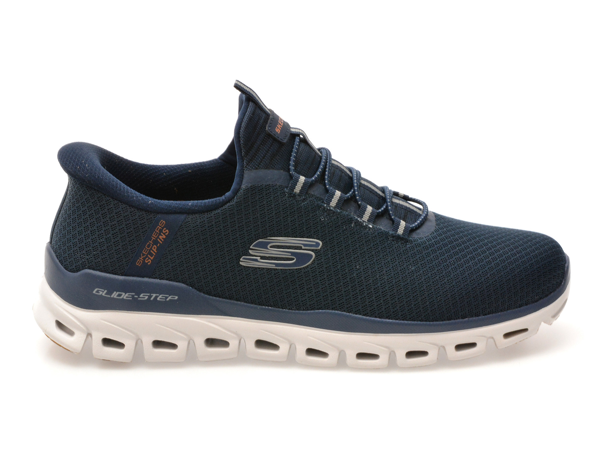 Pantofi sport SKECHERS bleumarin, GLIDE-STEP, din material textil
