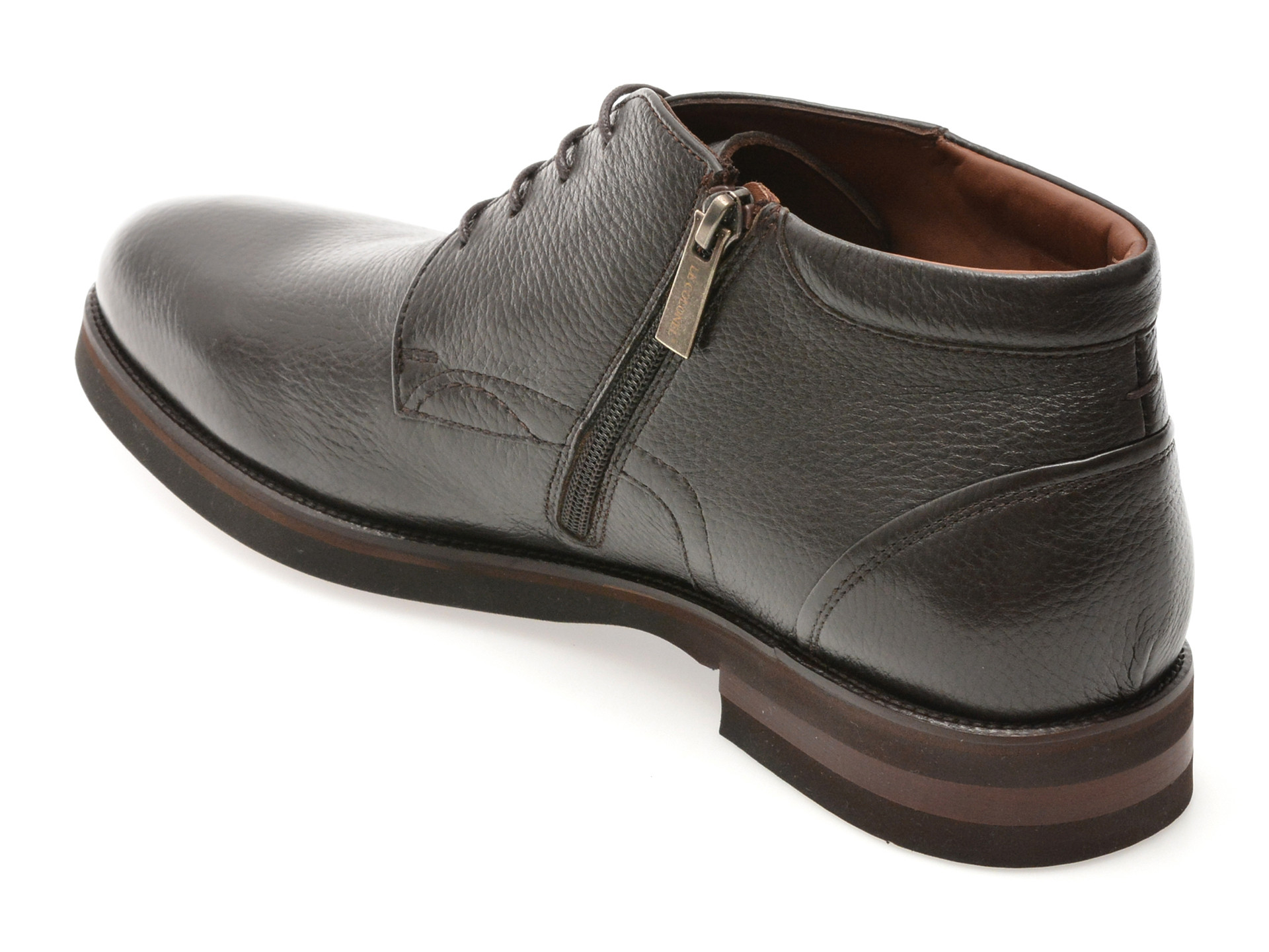 Ghete elegante LE COLONEL maro, 63888, din piele naturala