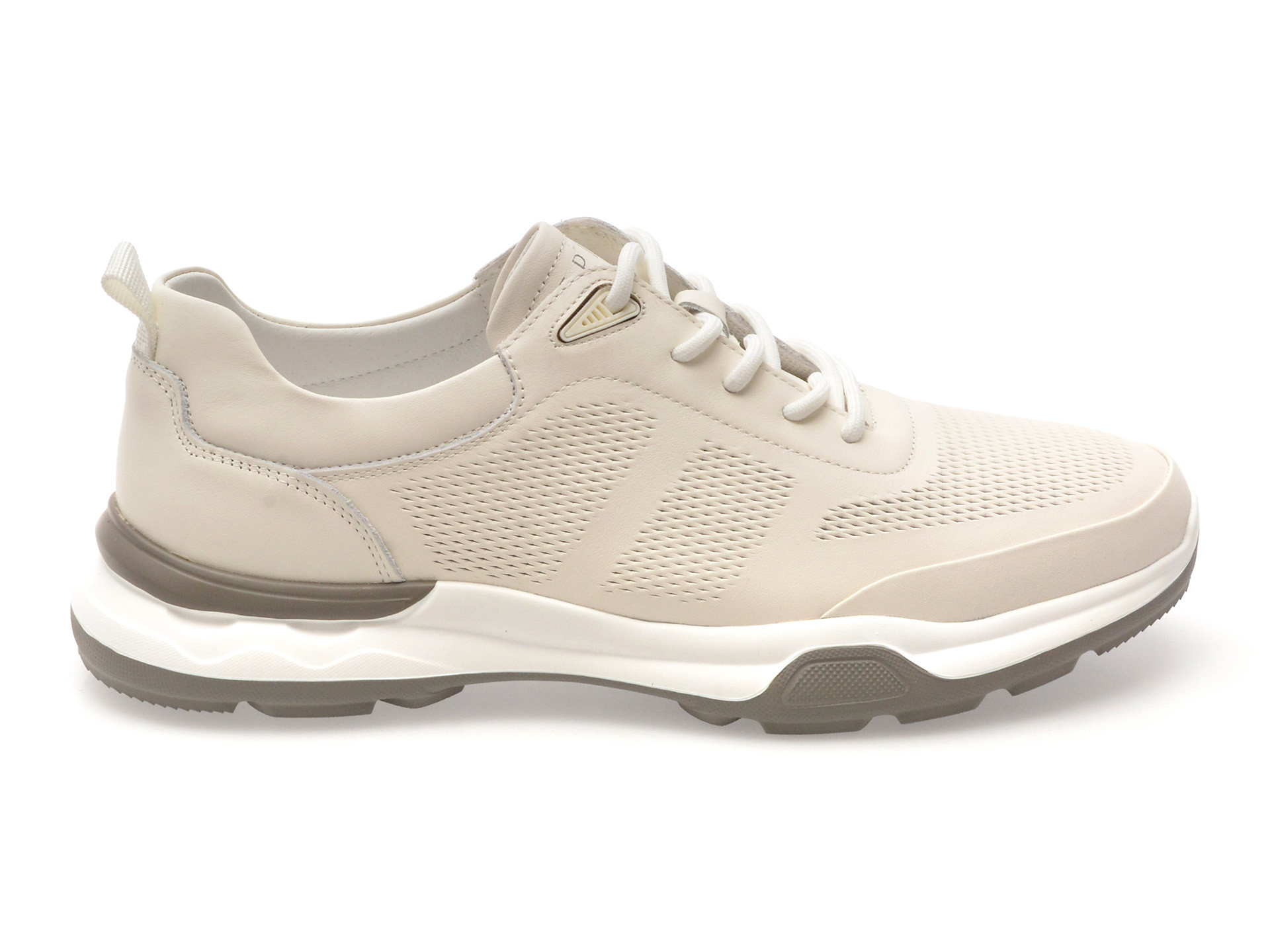 Pantofi sport EPICA albi, 37391, din piele naturala