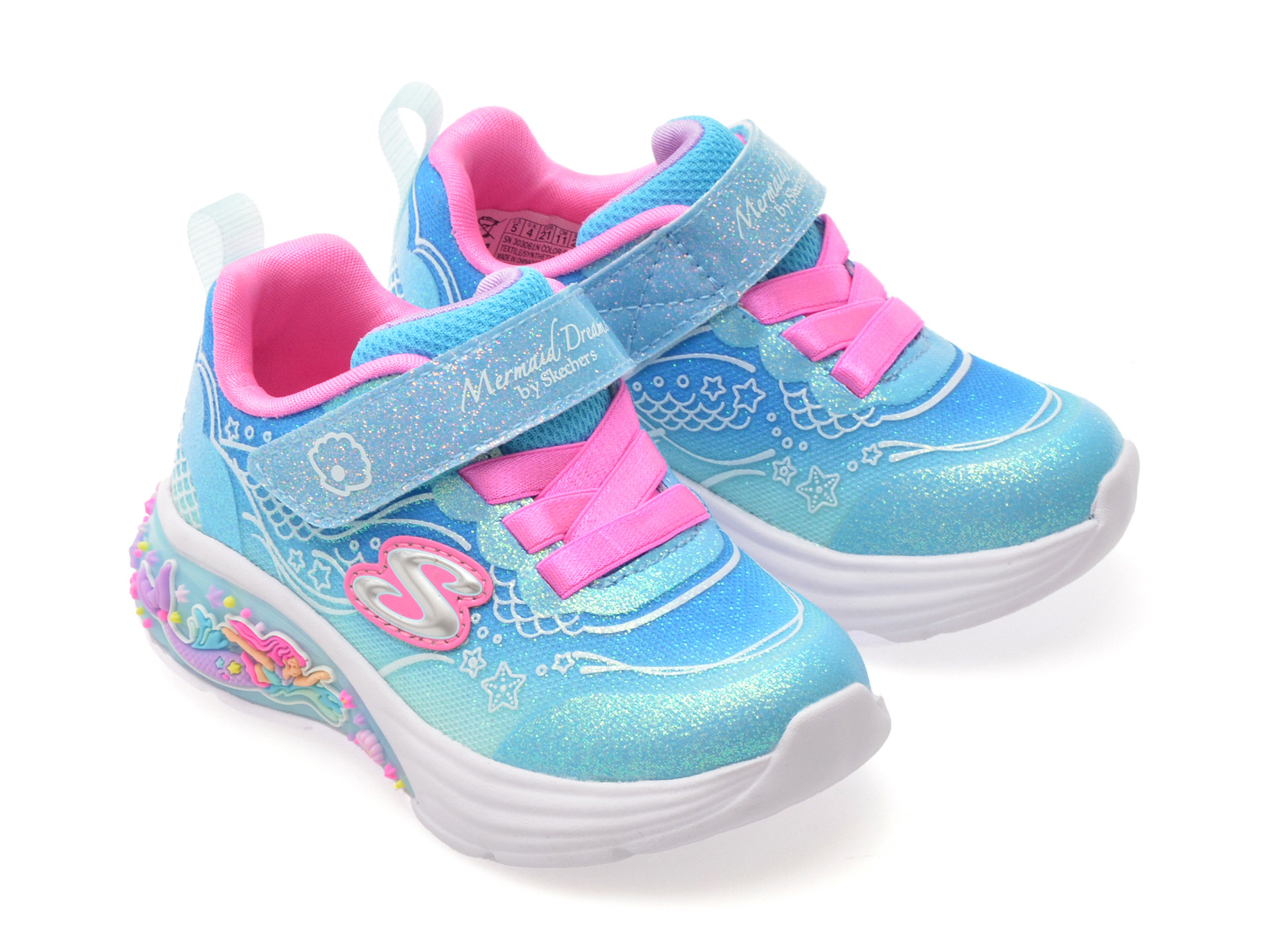 Pantofi sport SKECHERS albastri, MY DREAMERS, din material textil