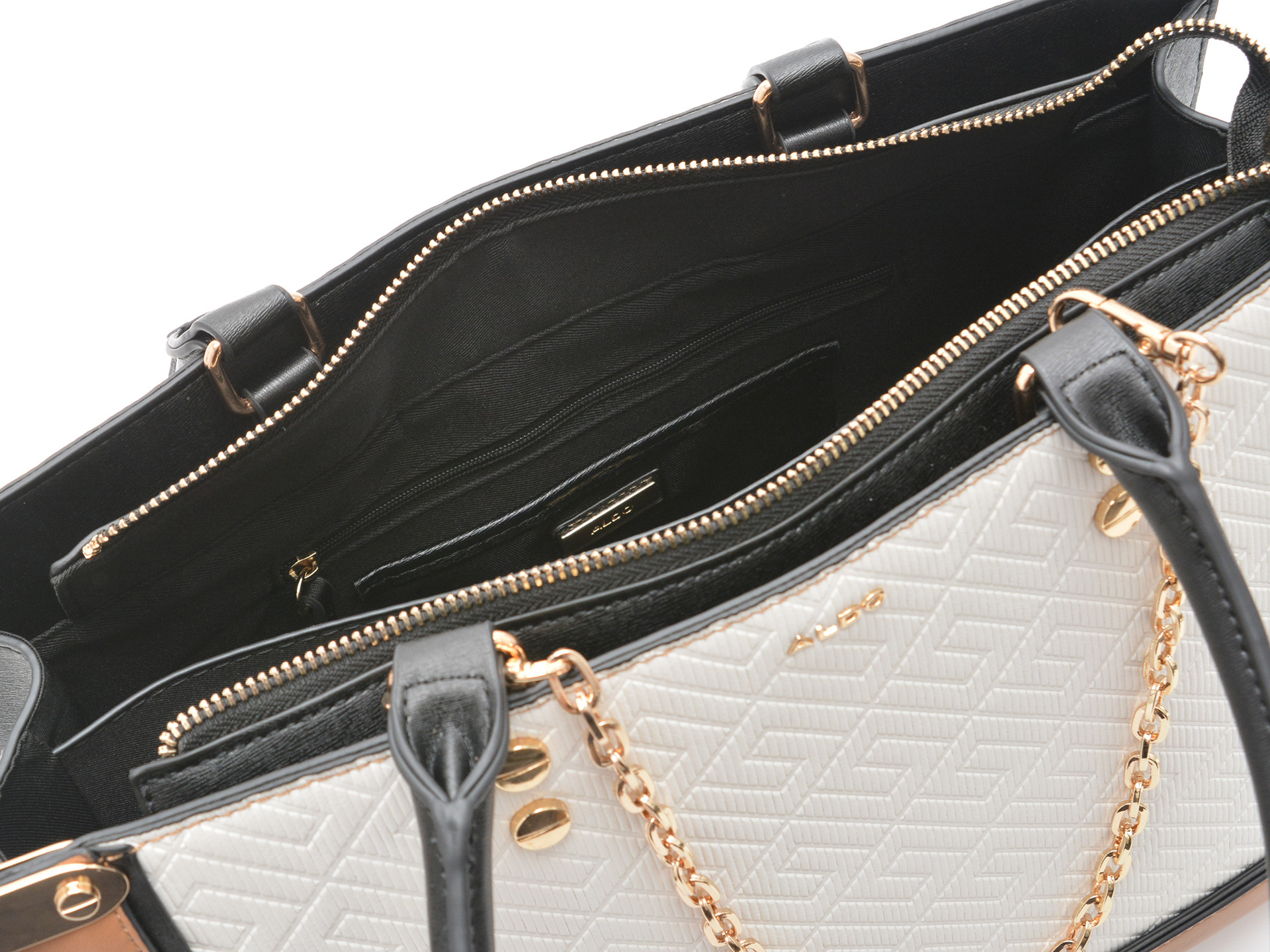 Geanta ALDO alba, CATYLA 270, din piele ecologica