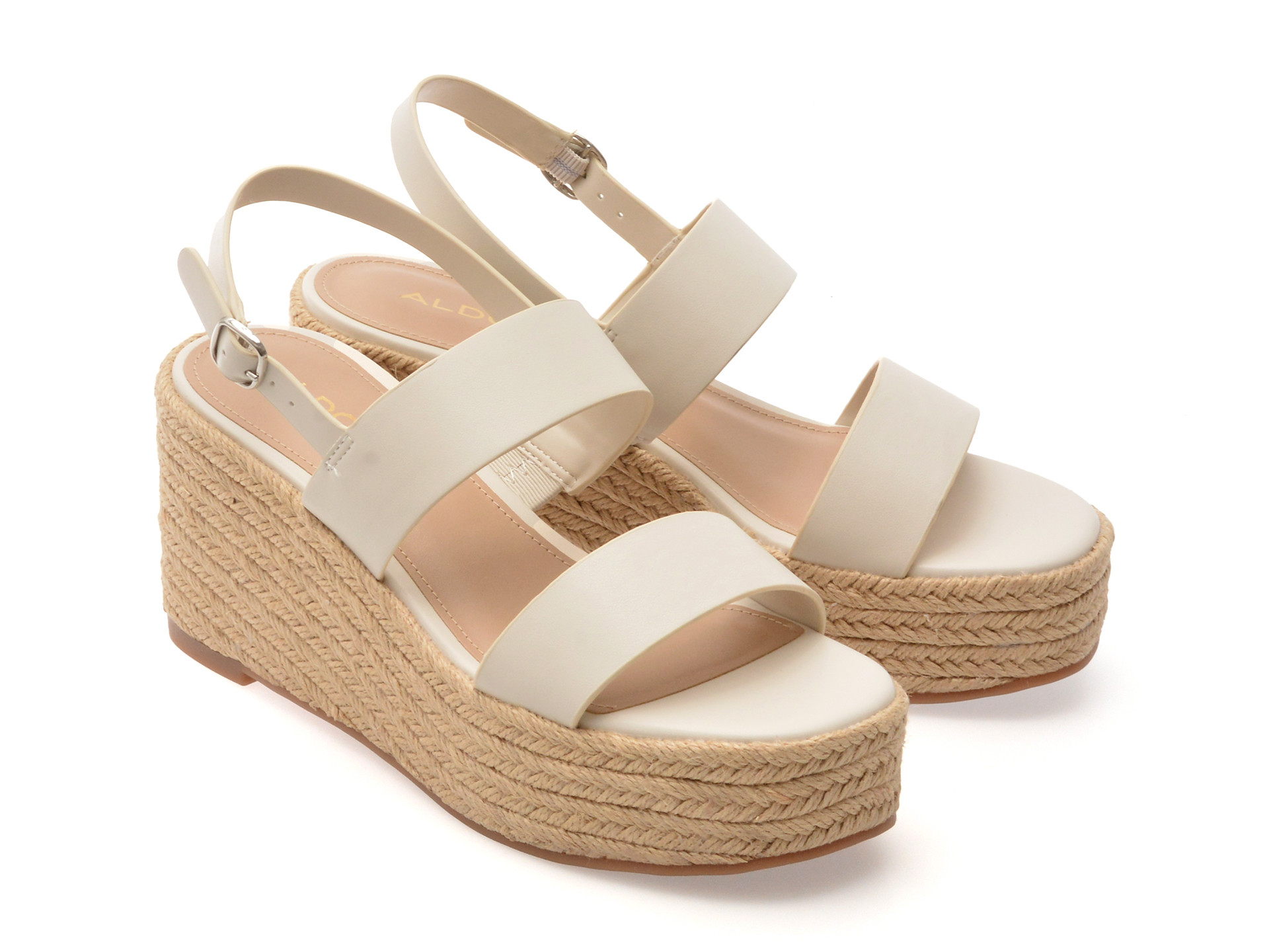 Sandale ALDO albe, KEONI 115, din piele ecologica