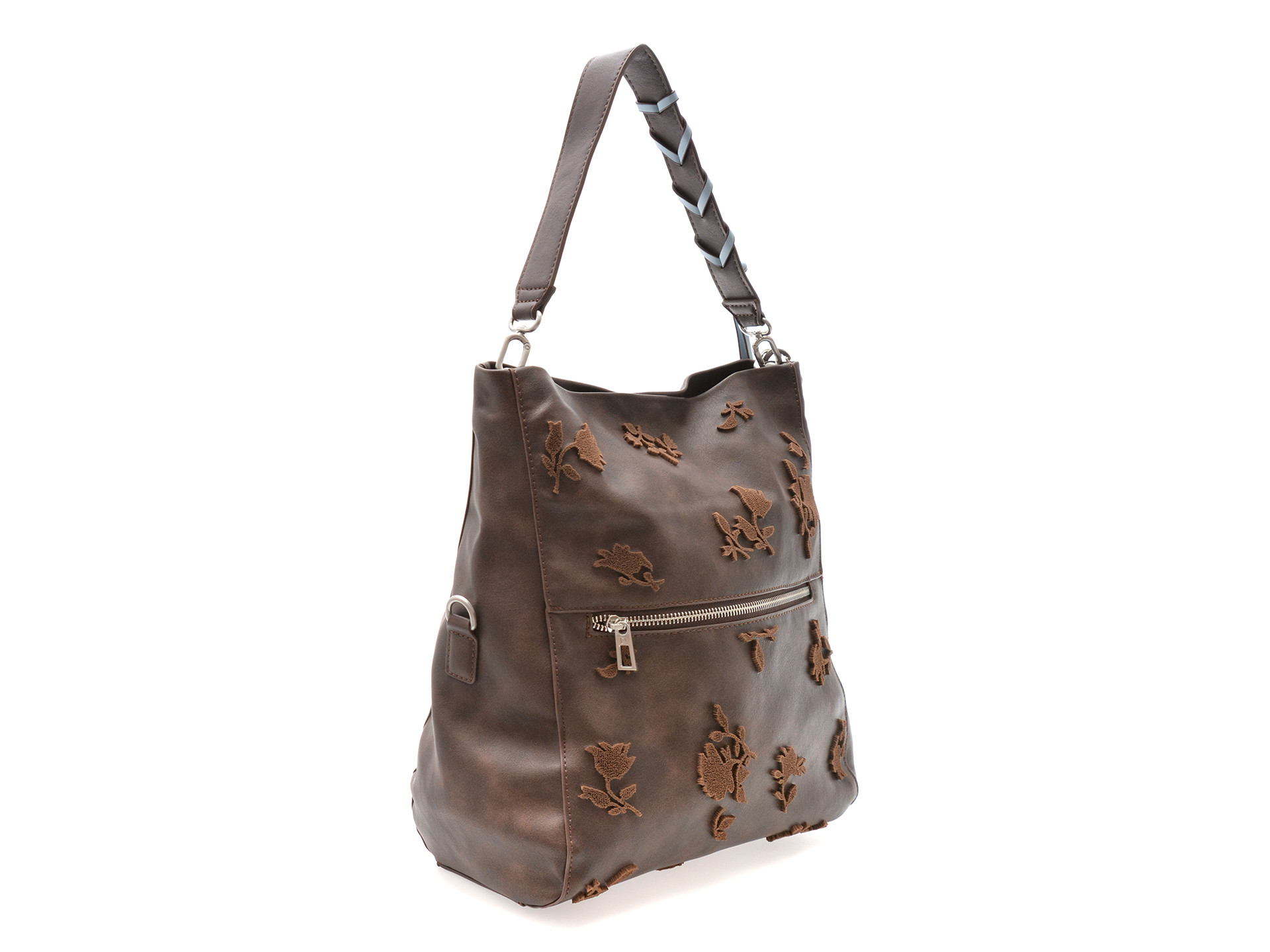 Geanta DESIGUAL maro, WAXPBA, din piele ecologica