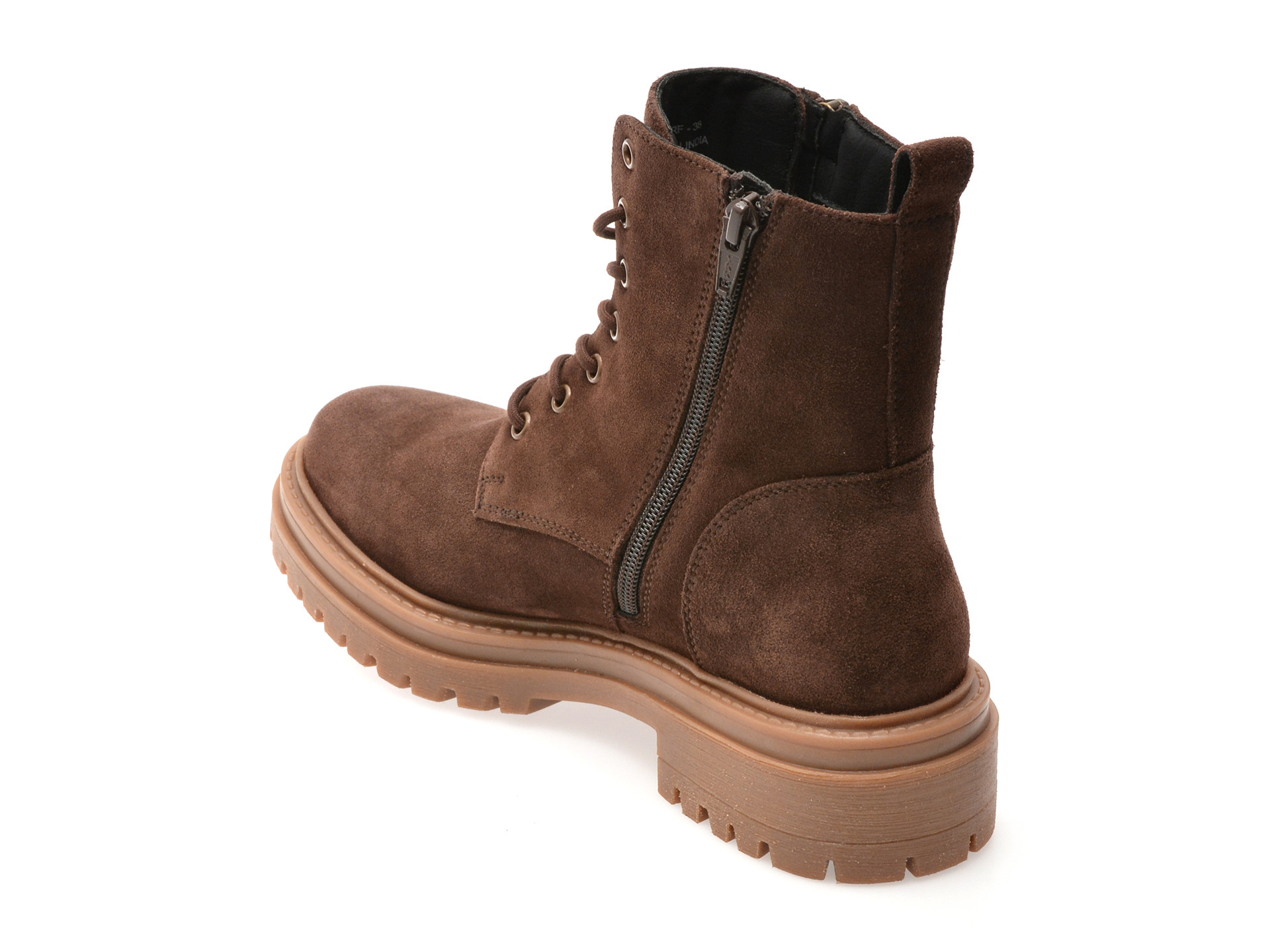 Bocanci GEOX maro, D16HRF, din piele intoarsa