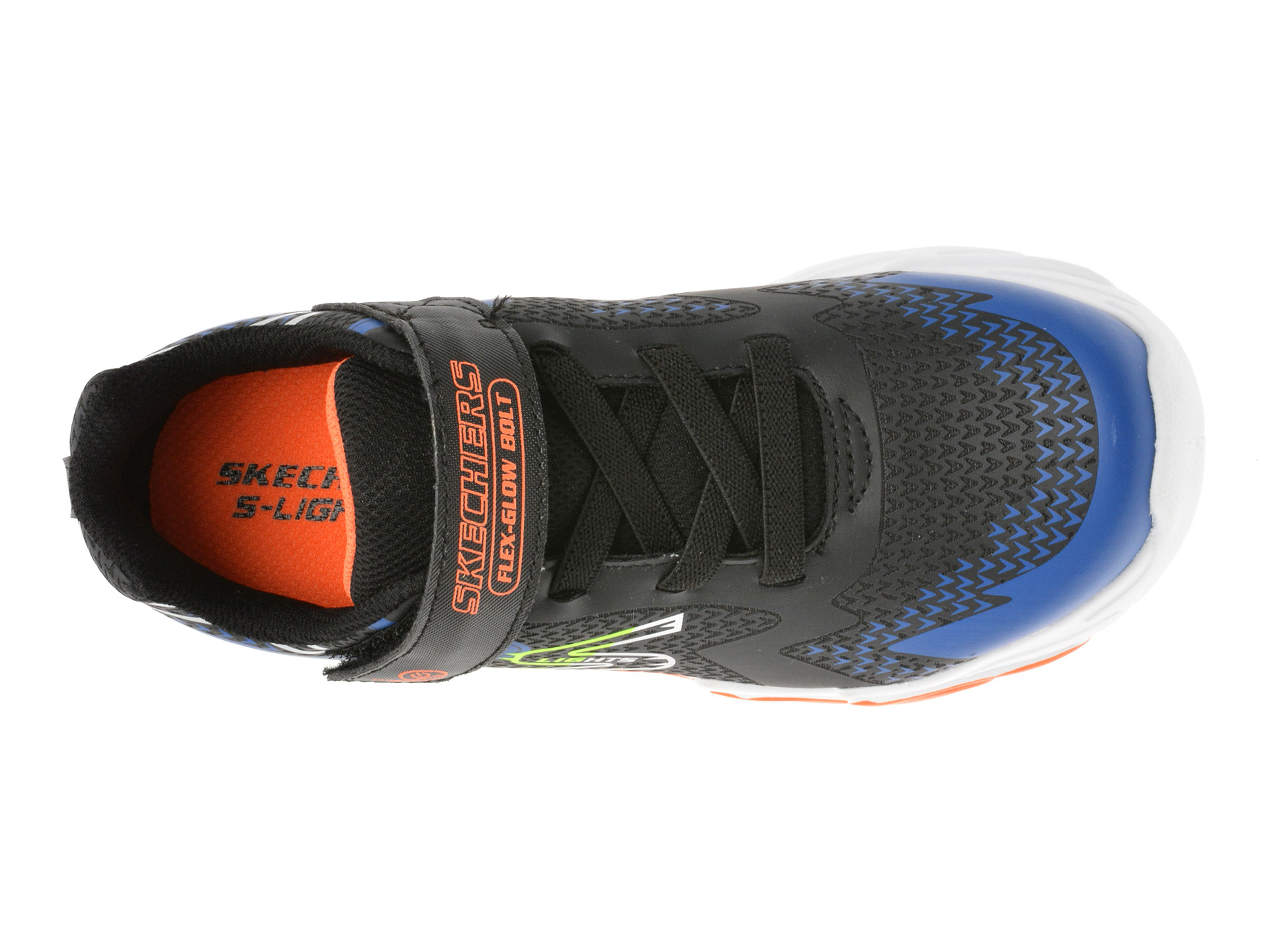 Pantofi sport SKECHERS negri, FLEX-GLOW BOLT, din material textil