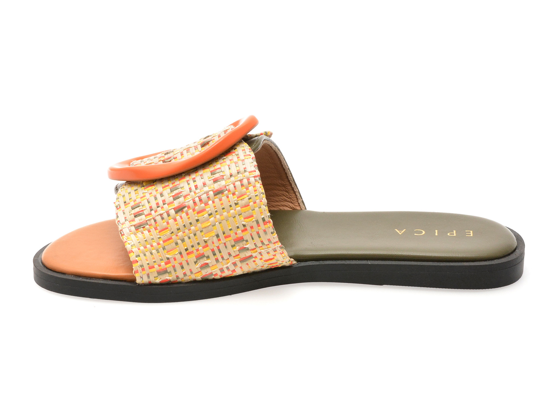 Papuci epica verzi 82913 din piele ecologica