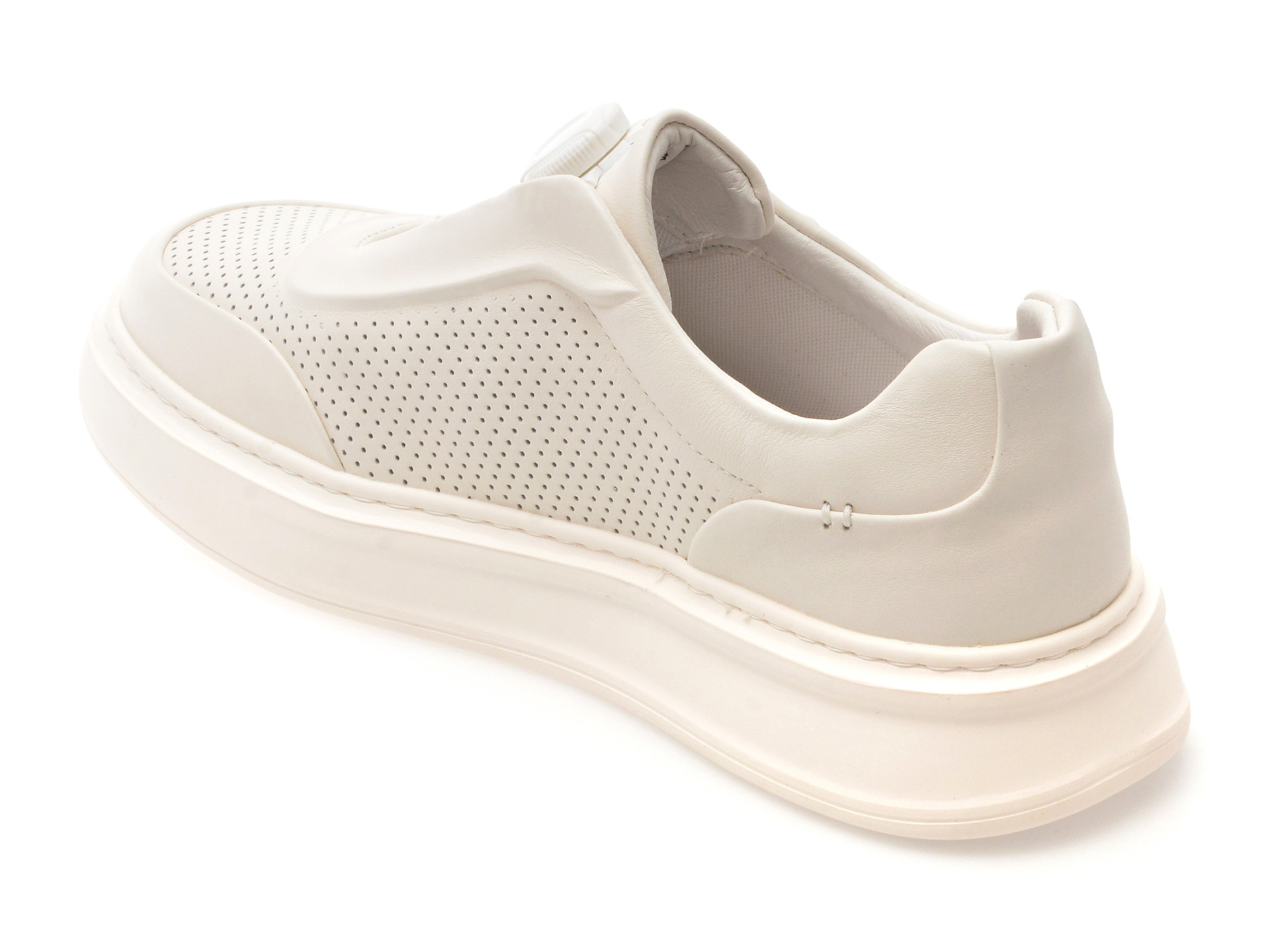 Pantofi sport EPICA albi, 110263, din piele naturala