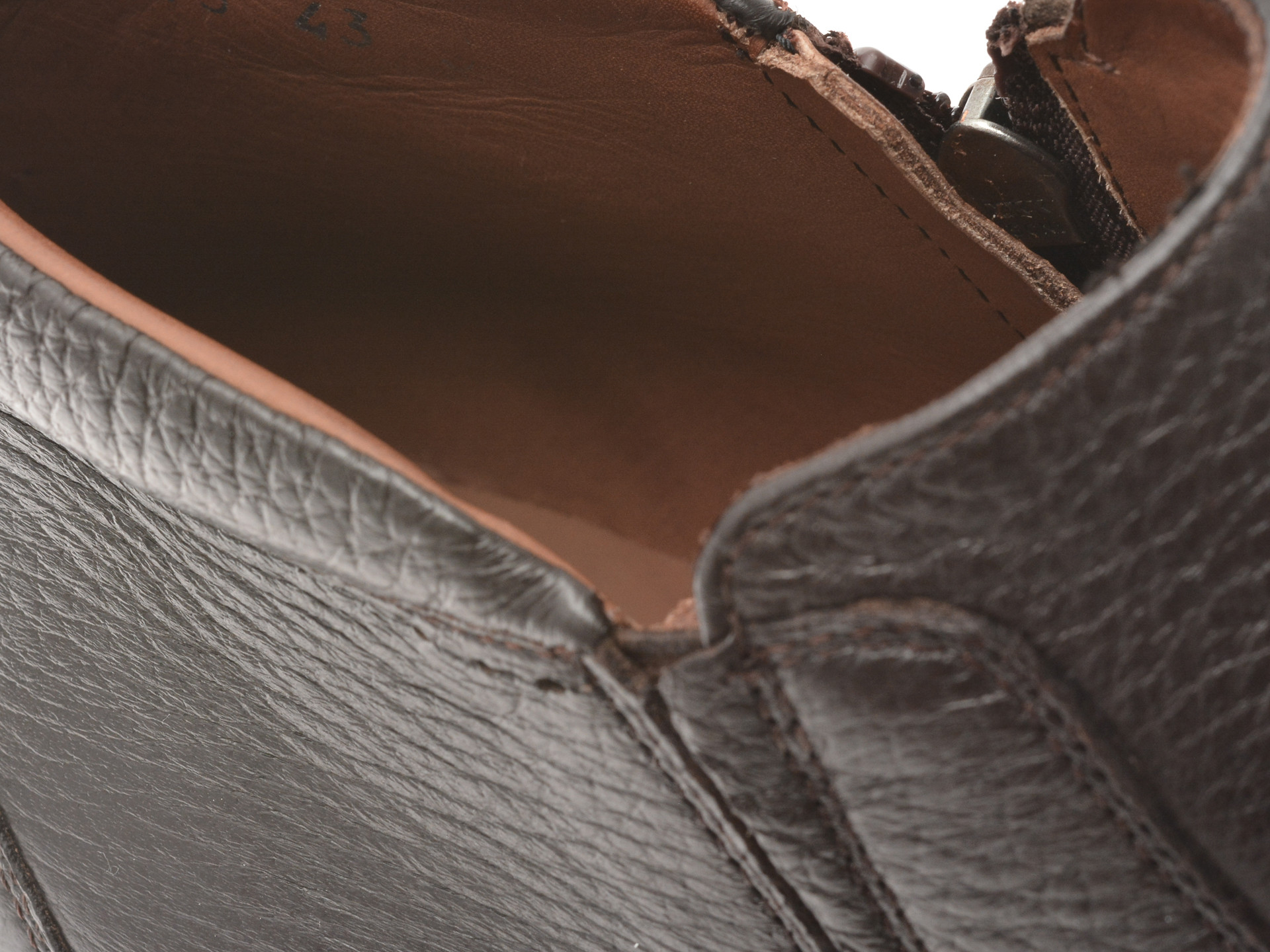 Ghete elegante LE COLONEL maro, 61613, din piele naturala