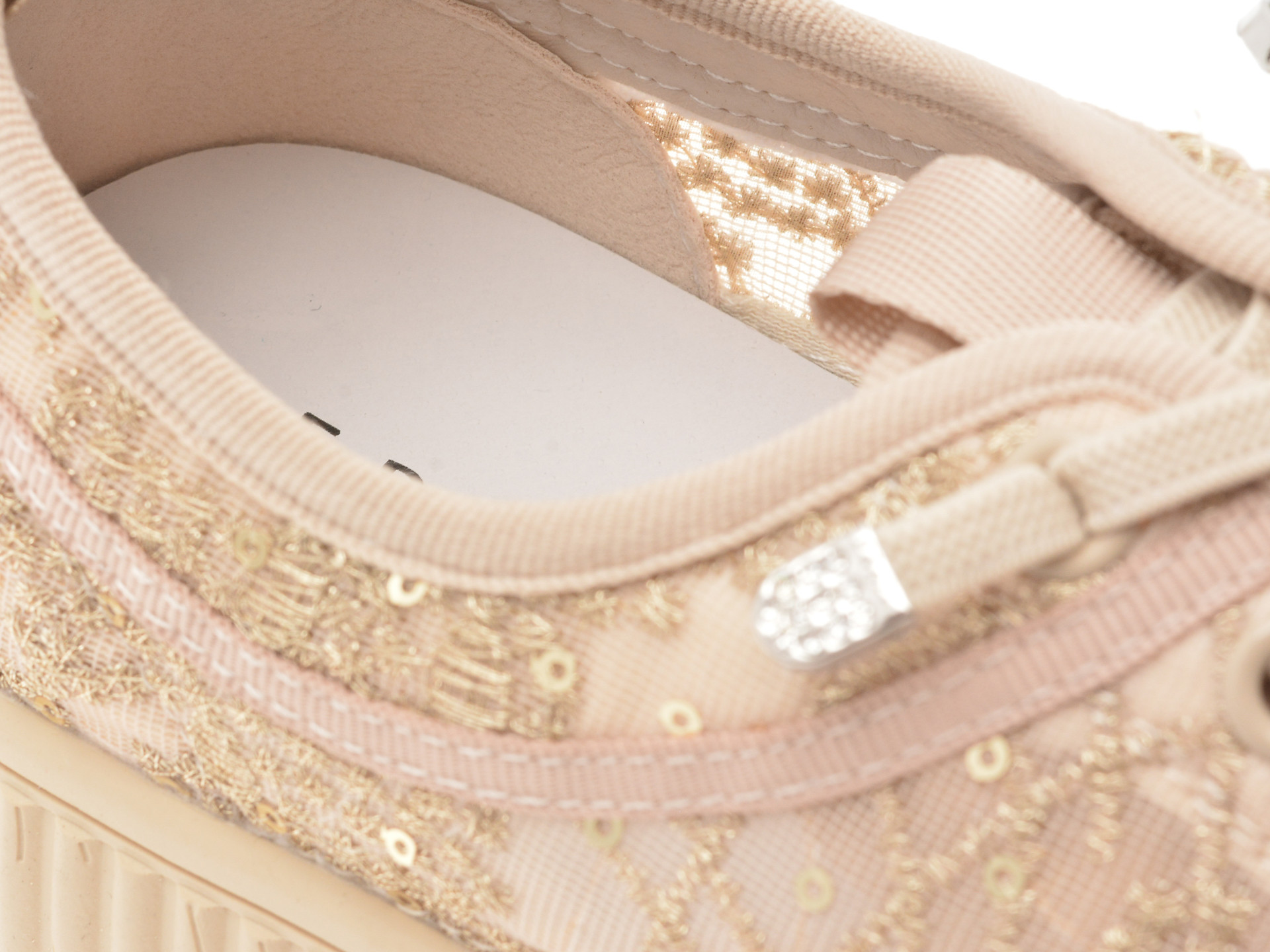 Pantofi EPICA aurii, 5063, din material textil