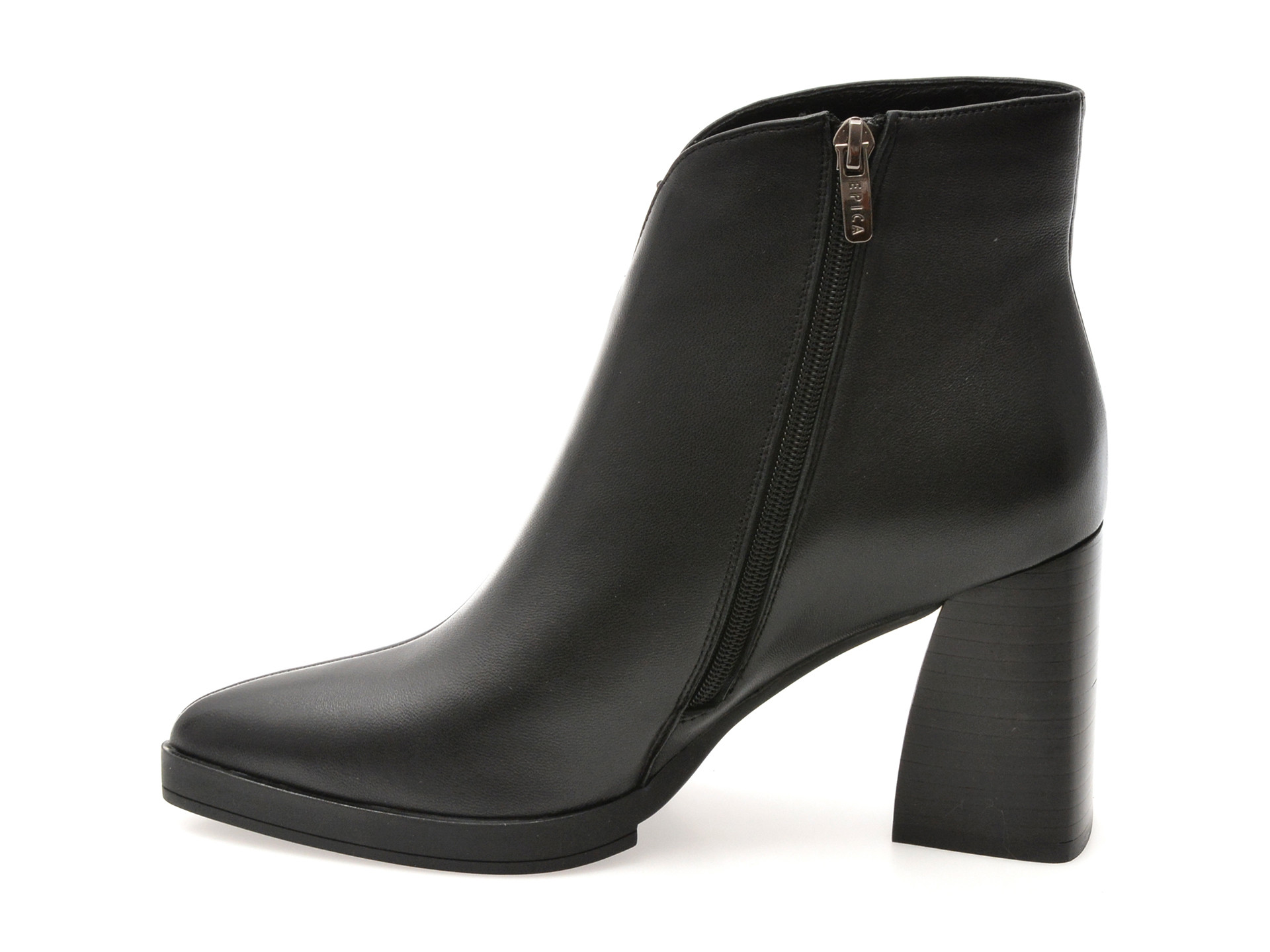 Botine elegante EPICA negre, 2748, din piele naturala