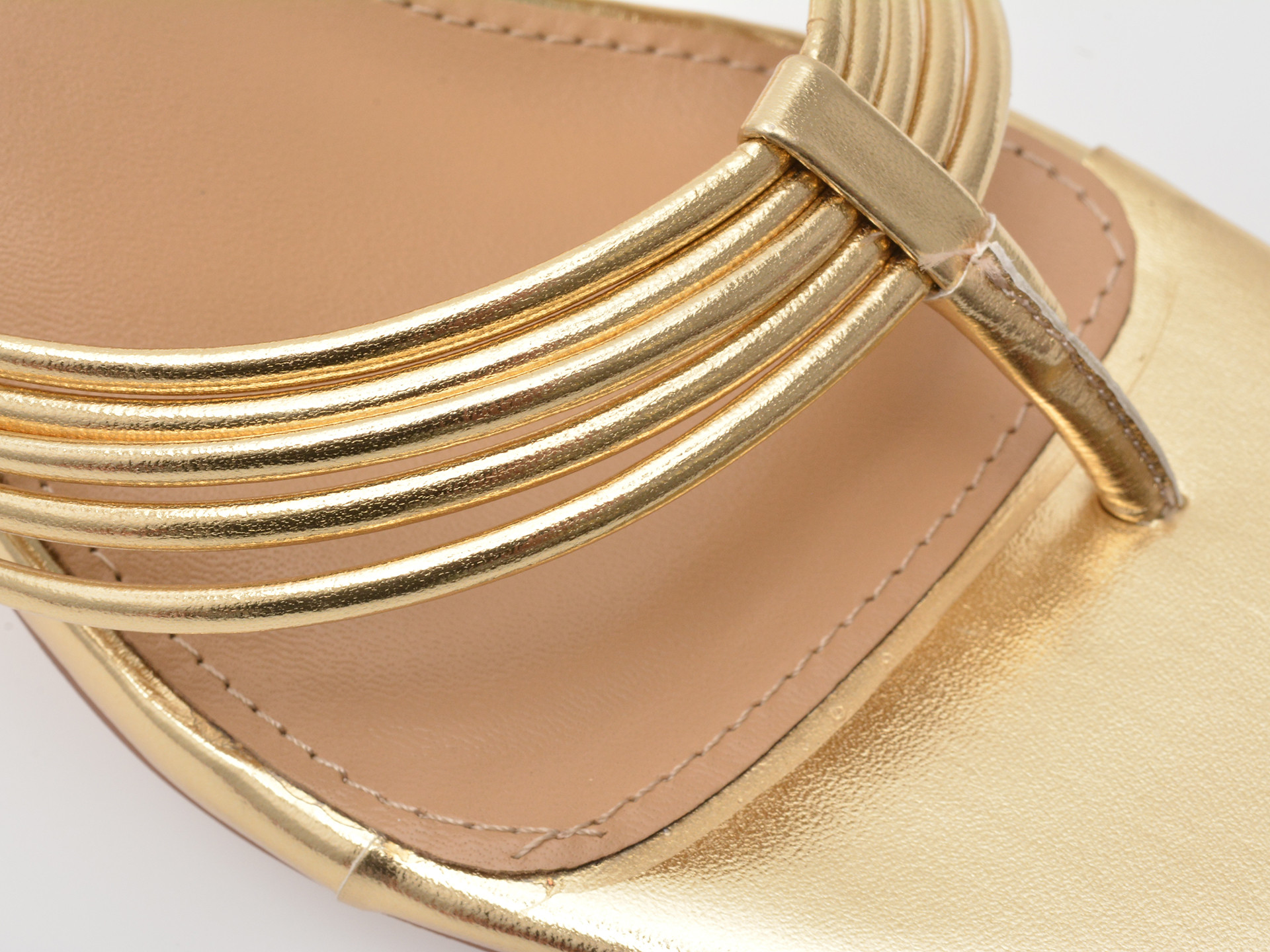 Papuci EPICA aurii, 82933, din piele ecologica