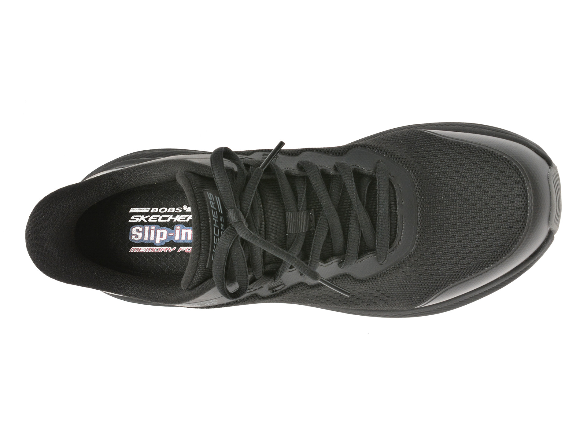 Pantofi sport SKECHERS negri, BOBS SKILLZ, din material textil
